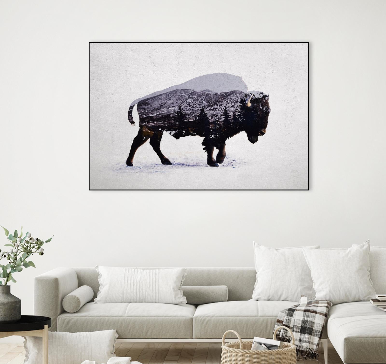 The American Bison by Davies Babies on GIANT ART - white animals