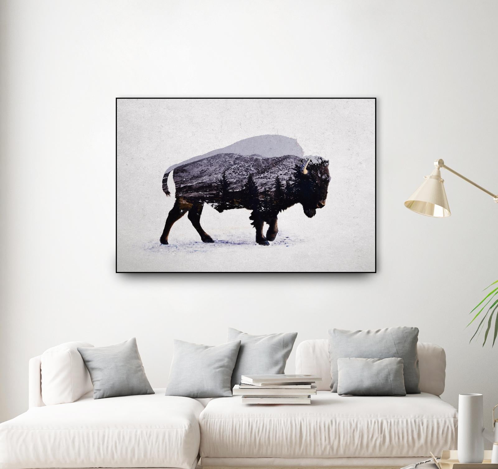 The American Bison by Davies Babies on GIANT ART - white animals