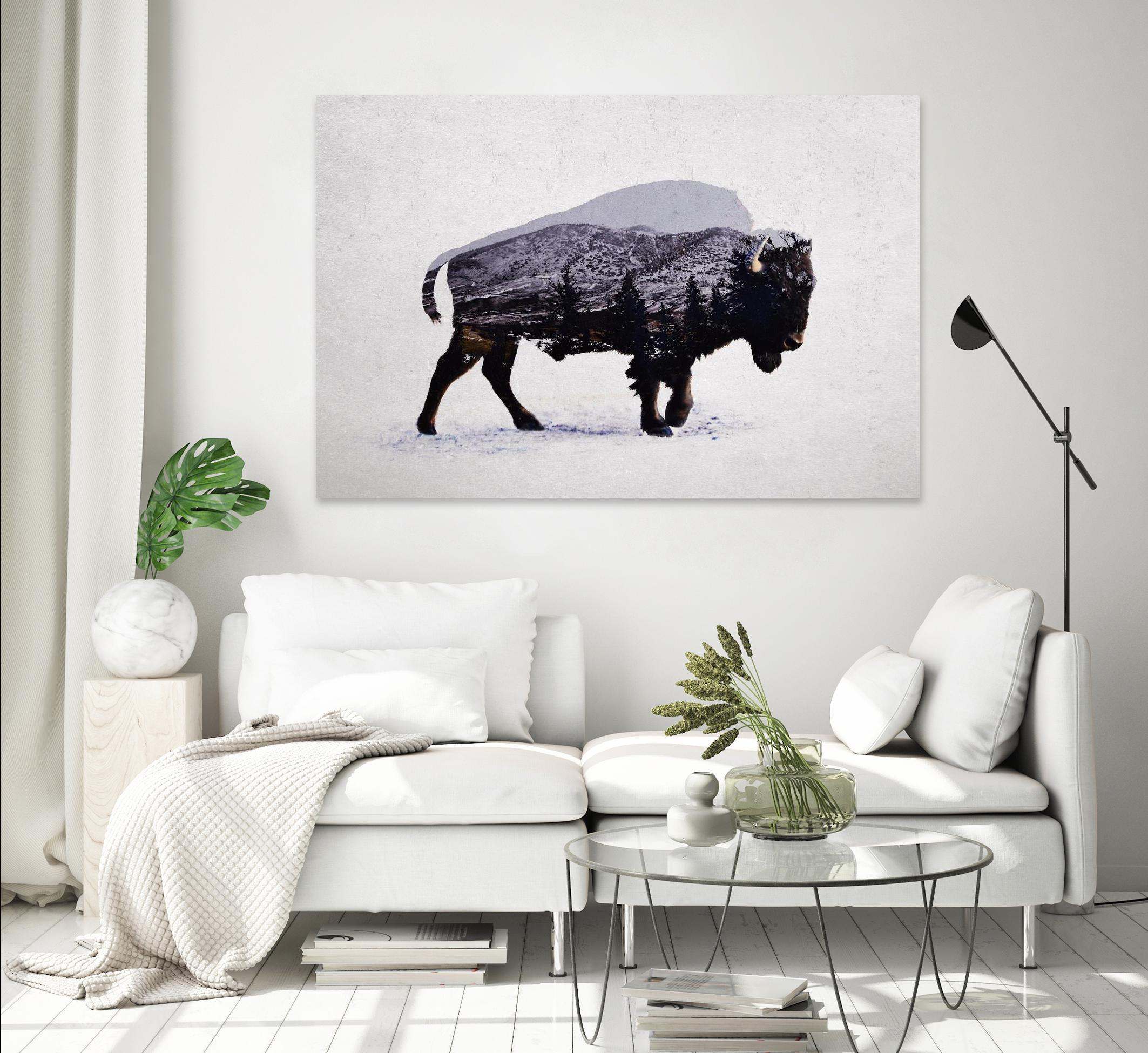 The American Bison by Davies Babies on GIANT ART - white animals