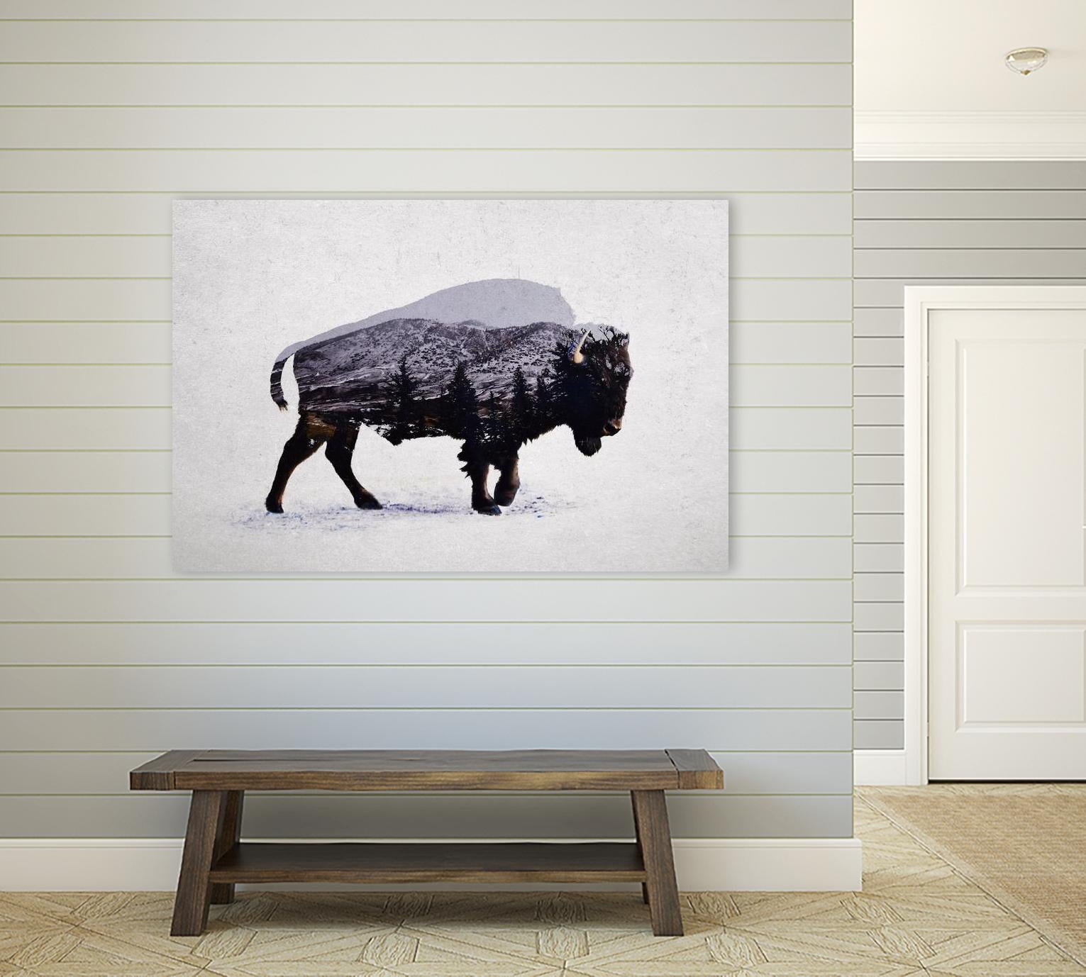 The American Bison by Davies Babies on GIANT ART - white animals
