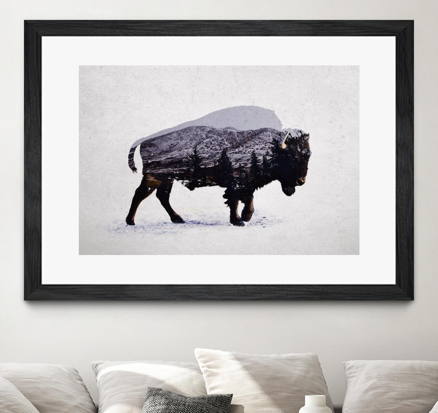 The American Bison by Davies Babies on GIANT ART - white animals
