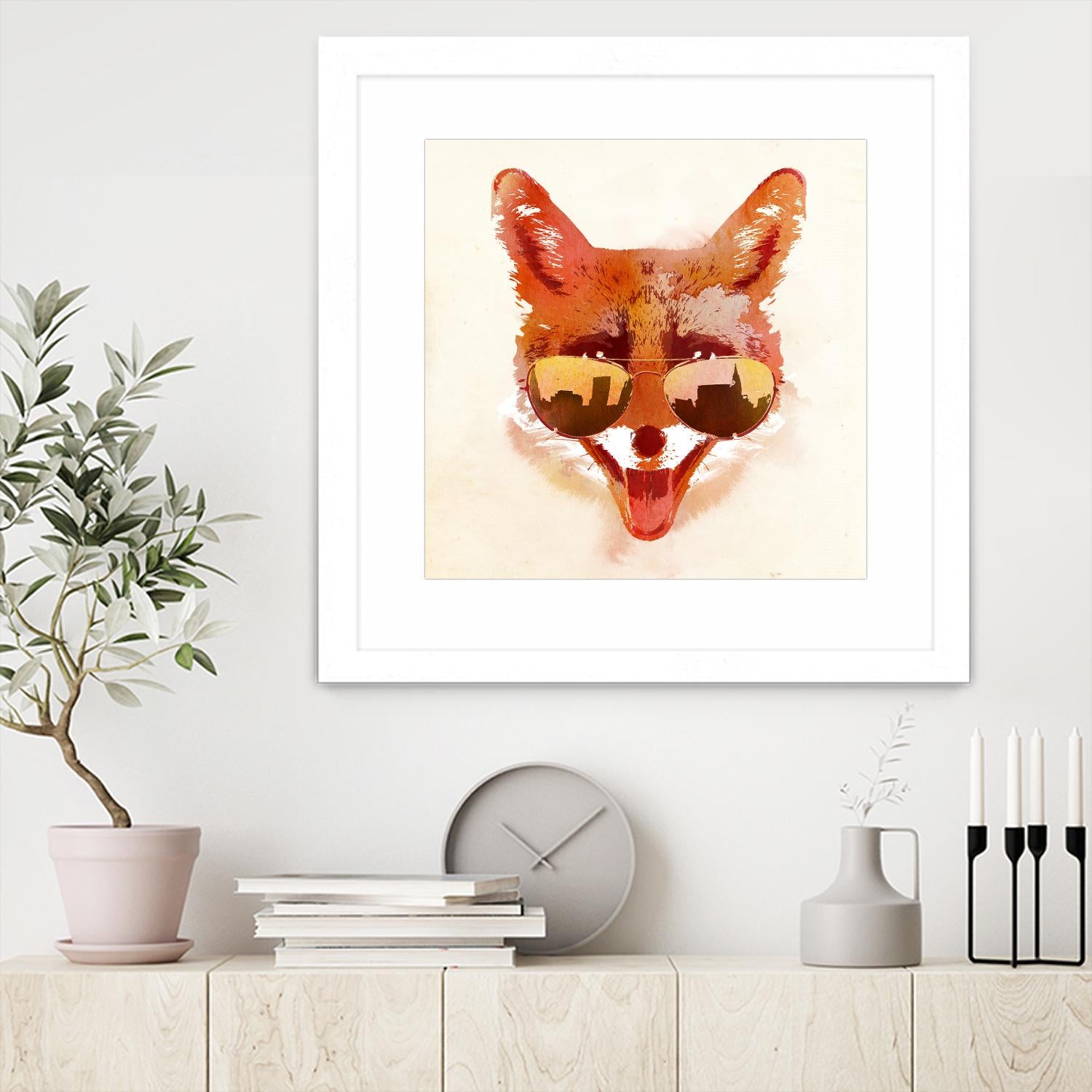 Big Town Fox by Robert Farkas on GIANT ART - beige animals