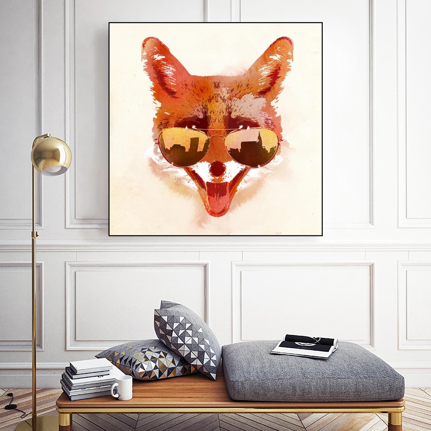 Big Town Fox by Robert Farkas on GIANT ART - beige animals