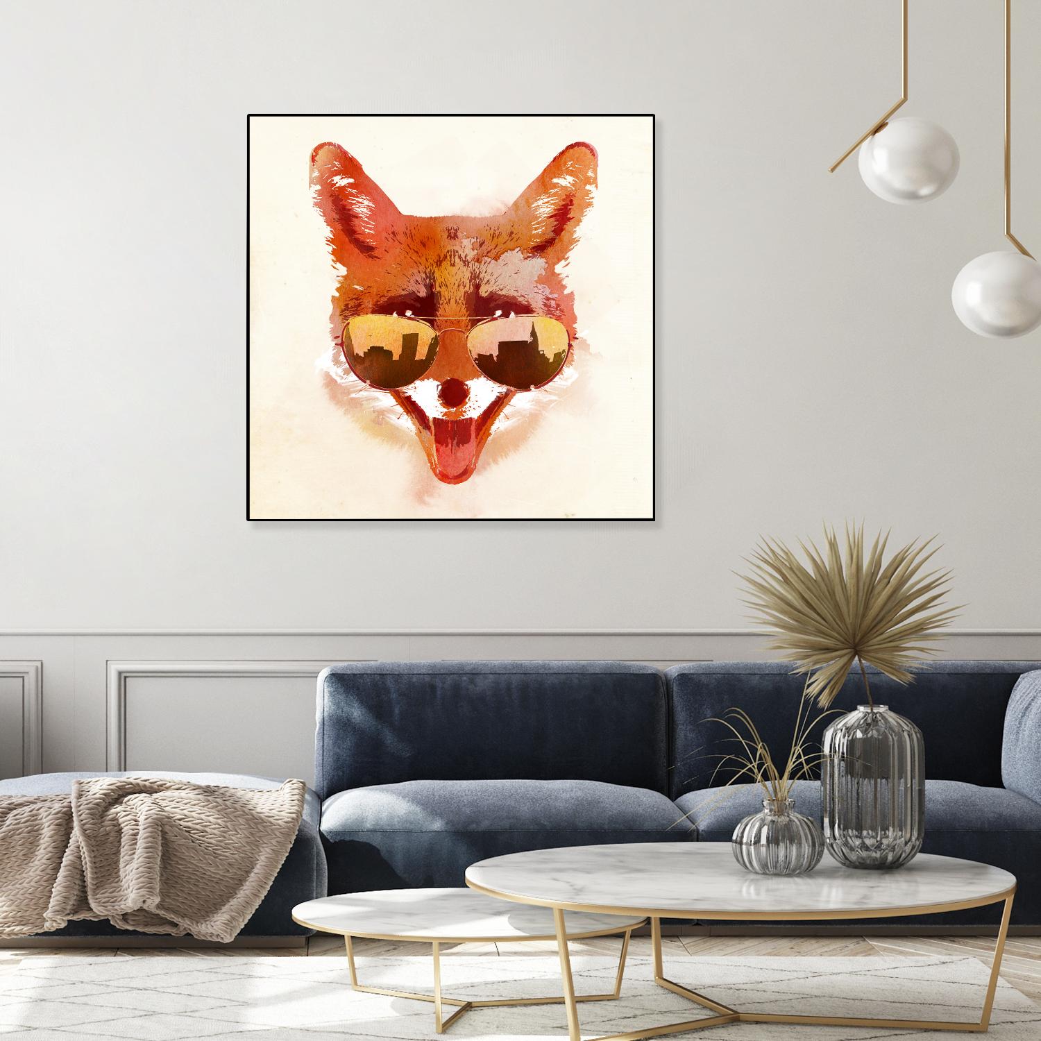 Big Town Fox by Robert Farkas on GIANT ART - beige animals