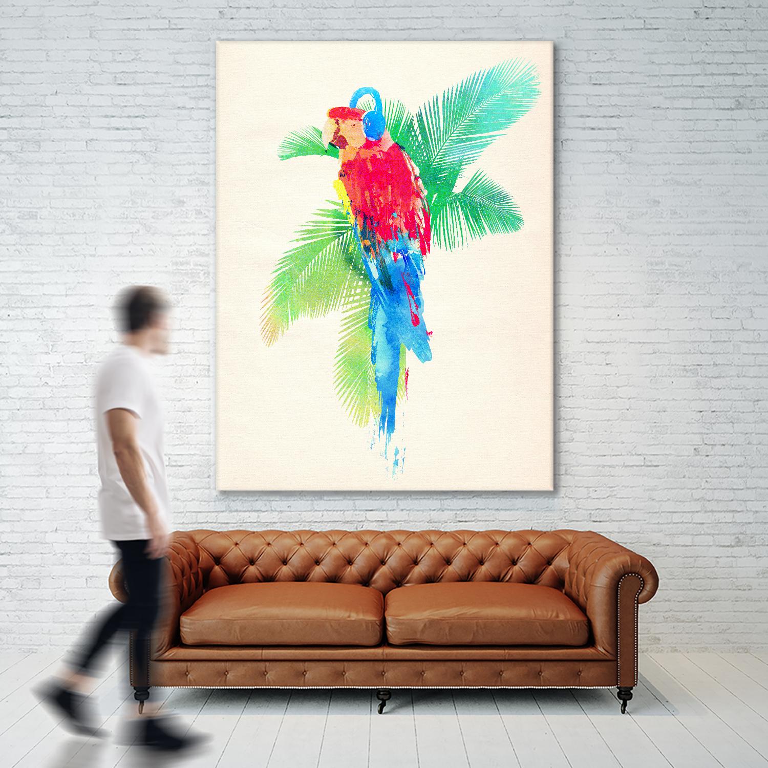 Tropical Party by Robert Farkas on GIANT ART - green animals