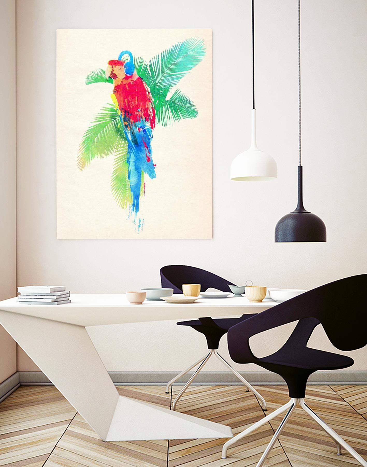 Tropical Party by Robert Farkas on GIANT ART - green animals
