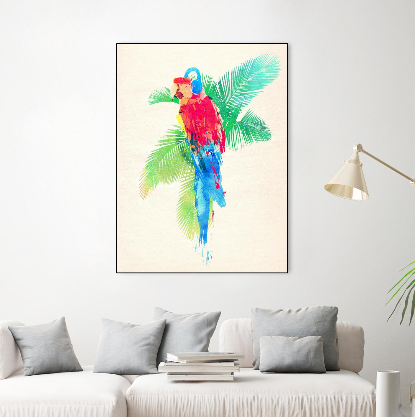 Tropical Party by Robert Farkas on GIANT ART - green animals