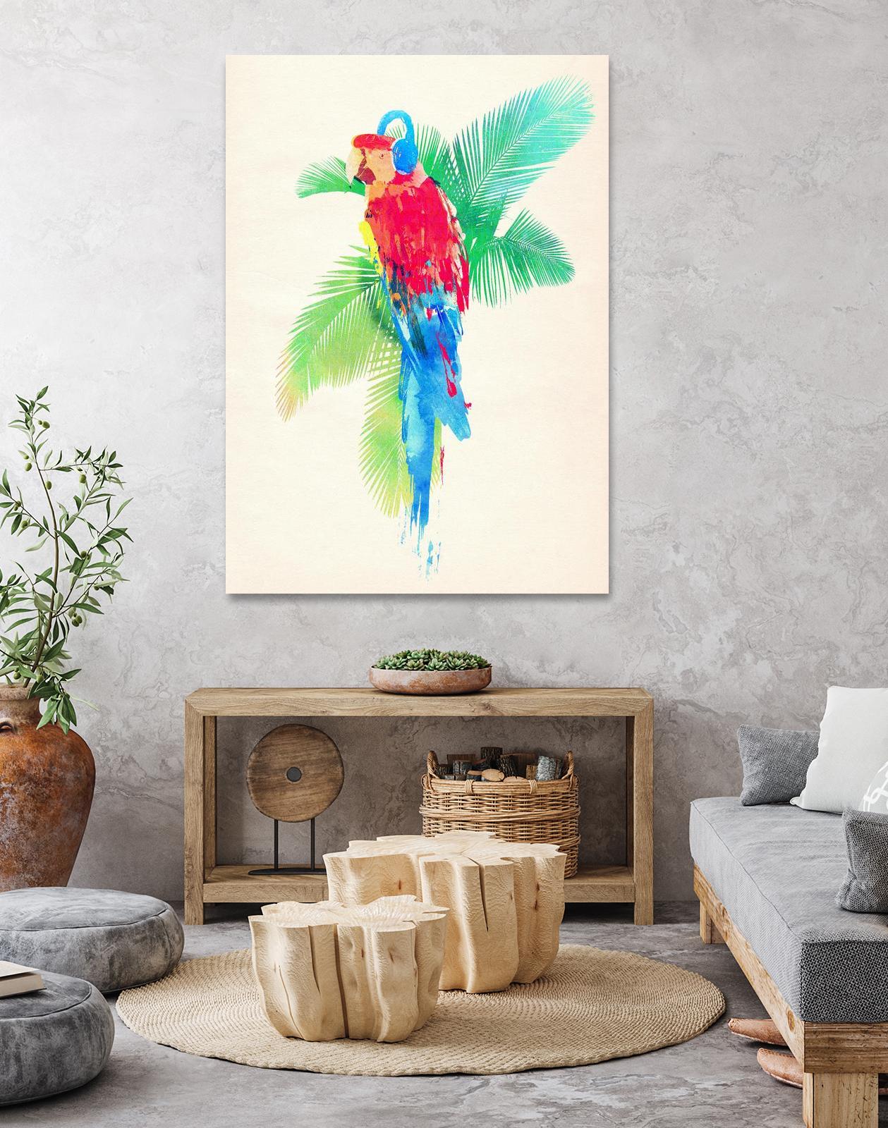 Tropical Party by Robert Farkas on GIANT ART - green animals