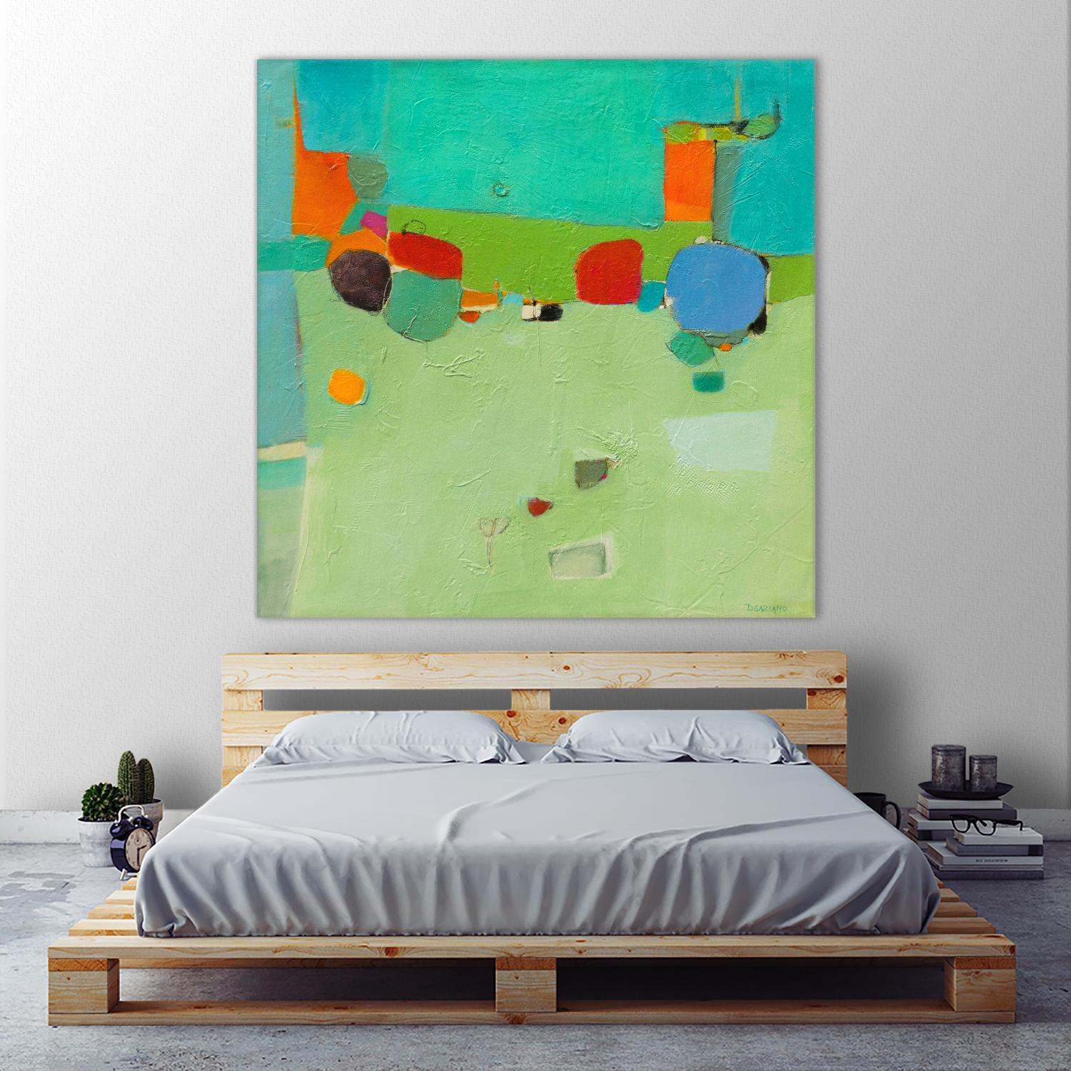 A Skip and a Roll by Dorothy Gaziano on GIANT ART - green abstract