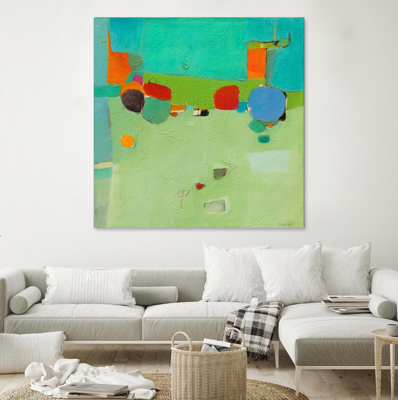 A Skip and a Roll by Dorothy Gaziano on GIANT ART - green abstract