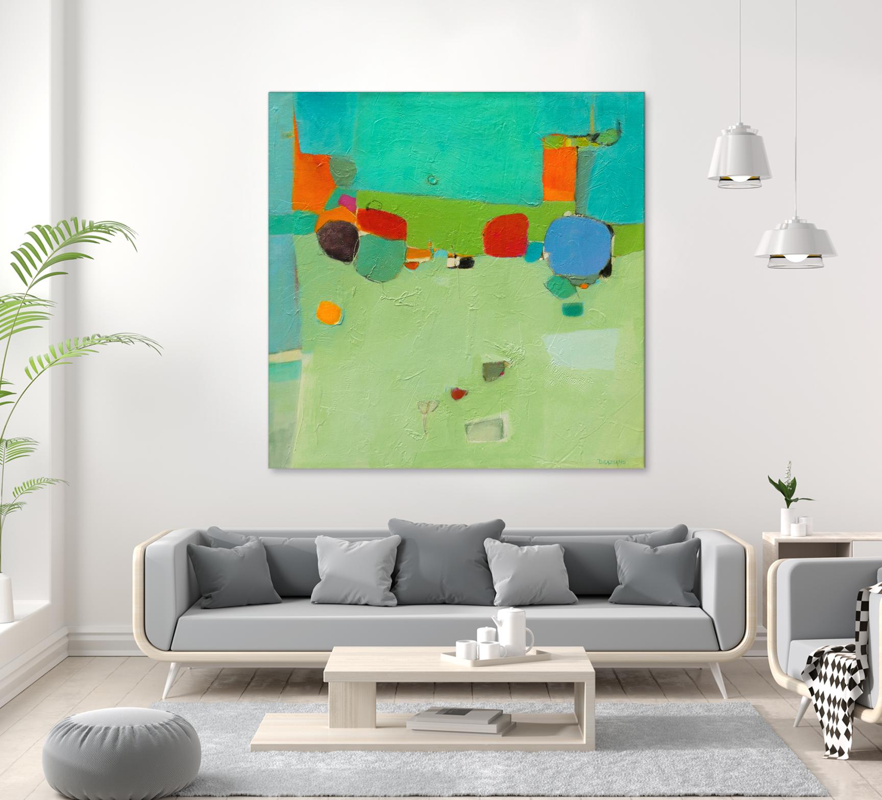 A Skip and a Roll by Dorothy Gaziano on GIANT ART - green abstract