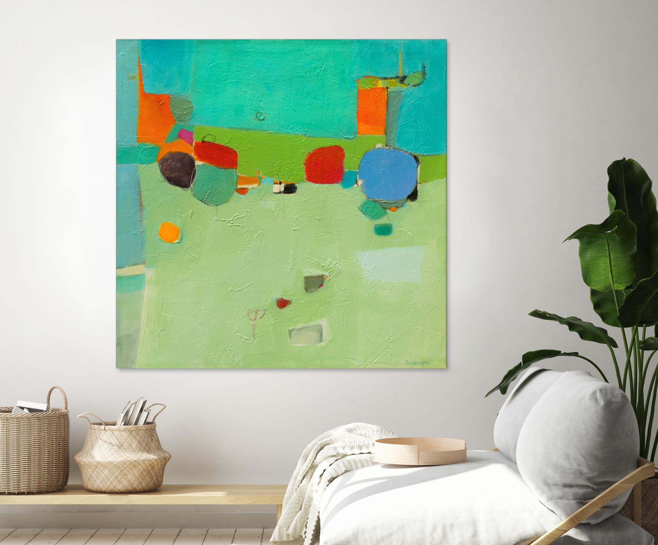 A Skip and a Roll by Dorothy Gaziano on GIANT ART - green abstract