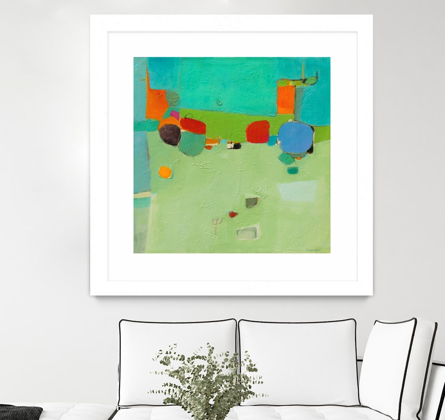 A Skip and a Roll by Dorothy Gaziano on GIANT ART - green abstract