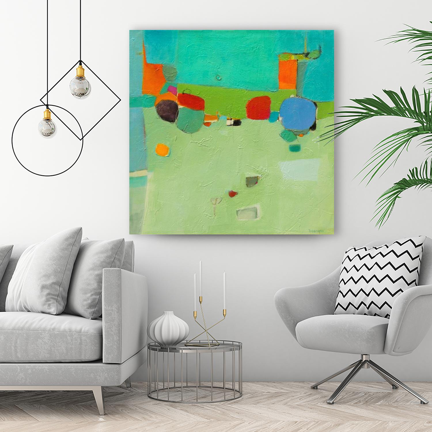 A Skip and a Roll by Dorothy Gaziano on GIANT ART - green abstract