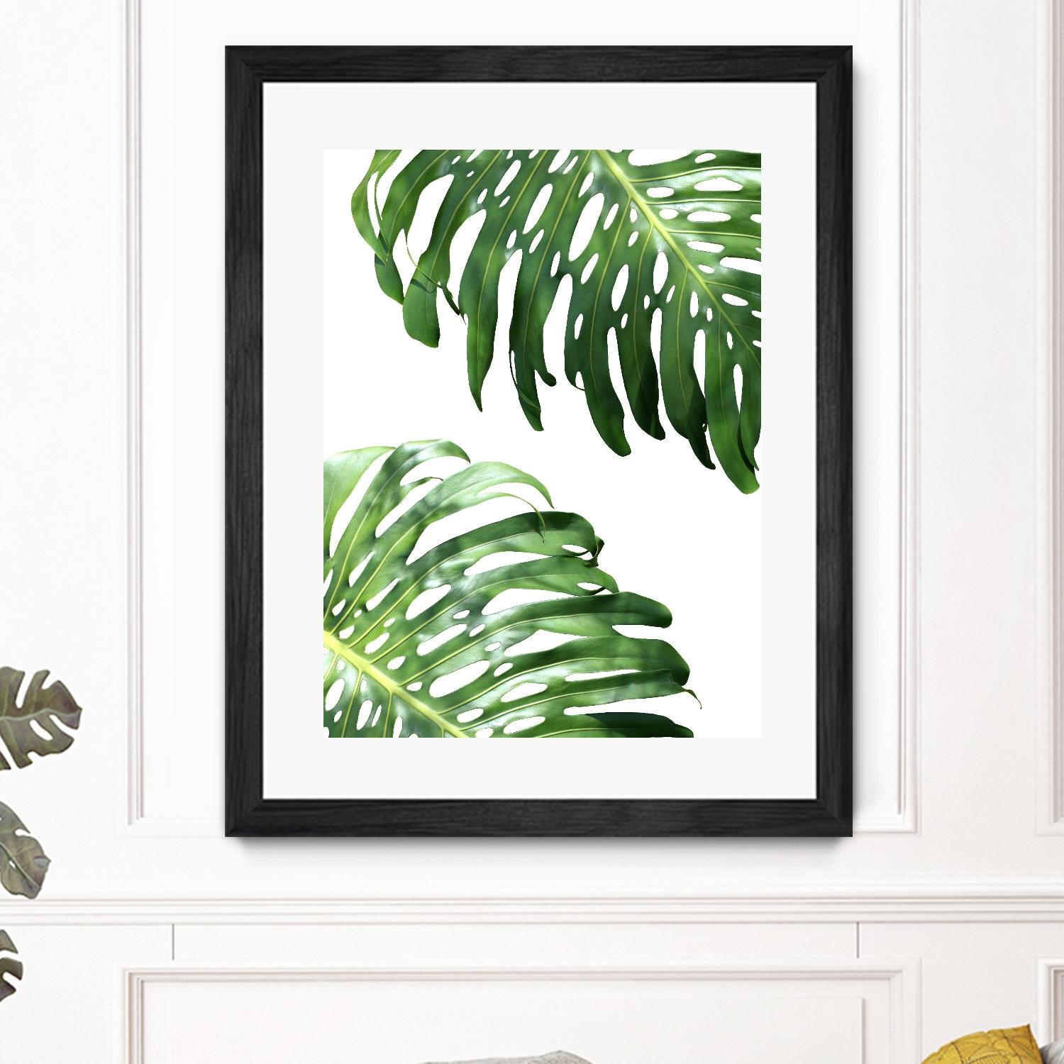 Double Philodendron (color) by Lexie Greer on GIANT ART - green botanical leaves