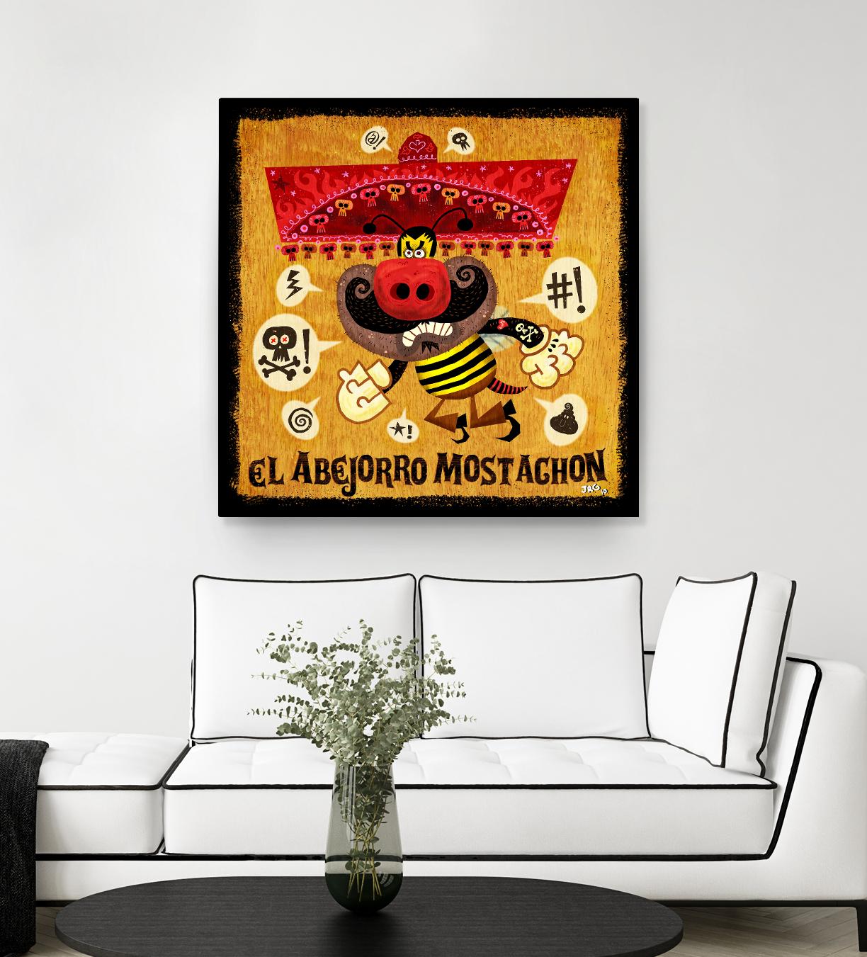 Abejorro Mostachon by Jorge R. Gutierrez on GIANT ART - multicolor ethnic; urban/pop surrealism