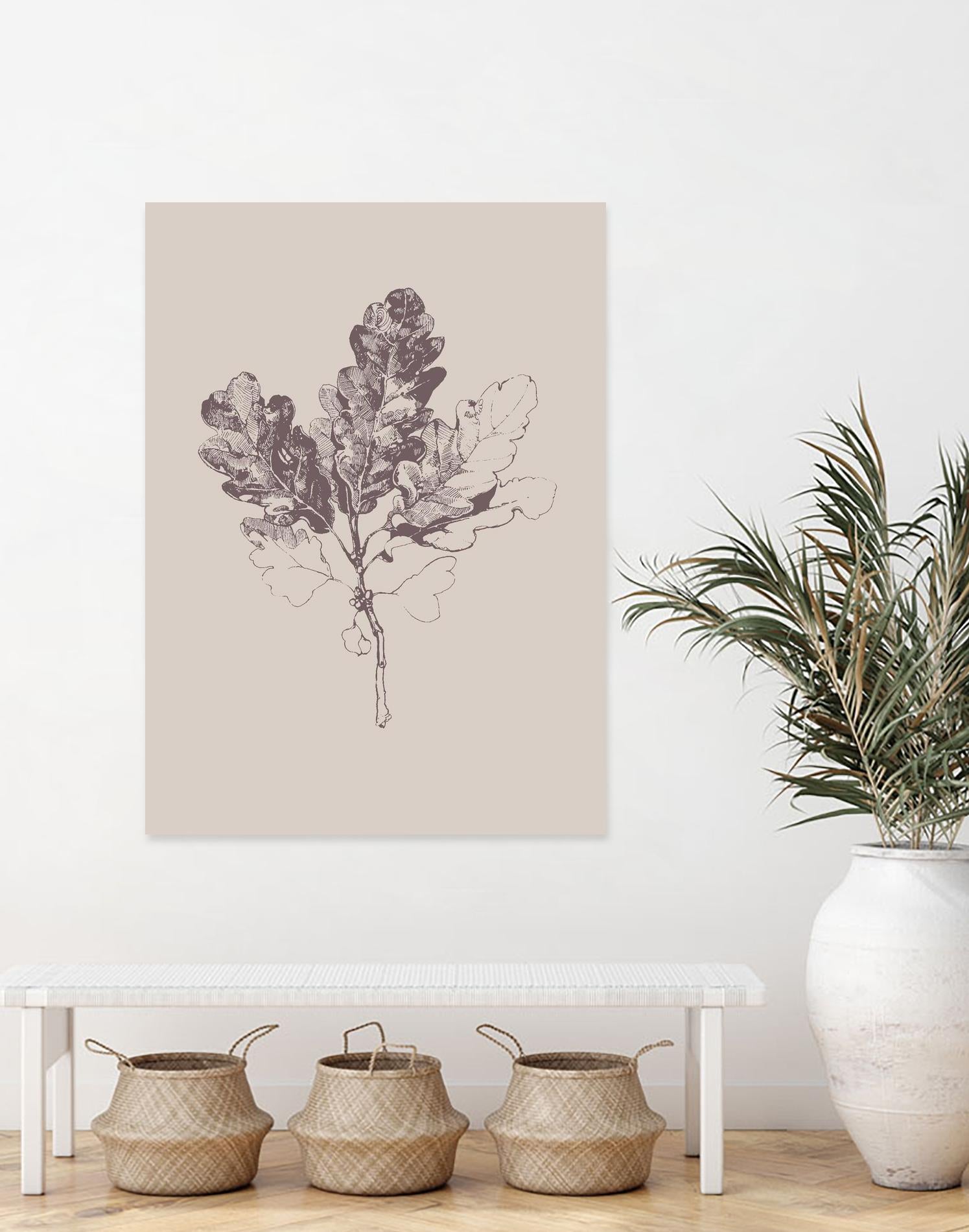 Botanica 3 by Design Fabrikken on GIANT ART - pink floral/still life, botanical, leaves