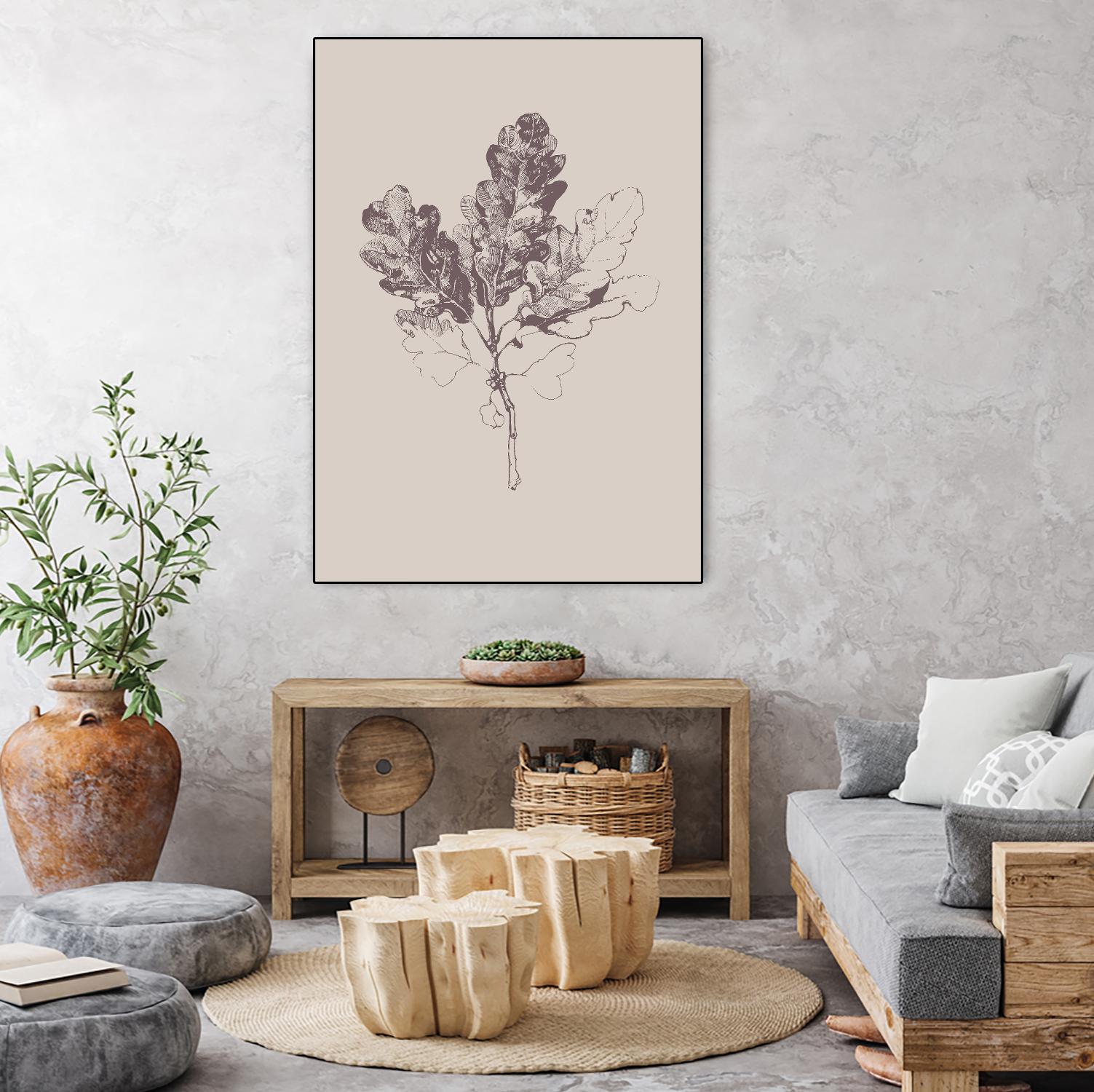 Botanica 3 by Design Fabrikken on GIANT ART - pink floral/still life, botanical, leaves