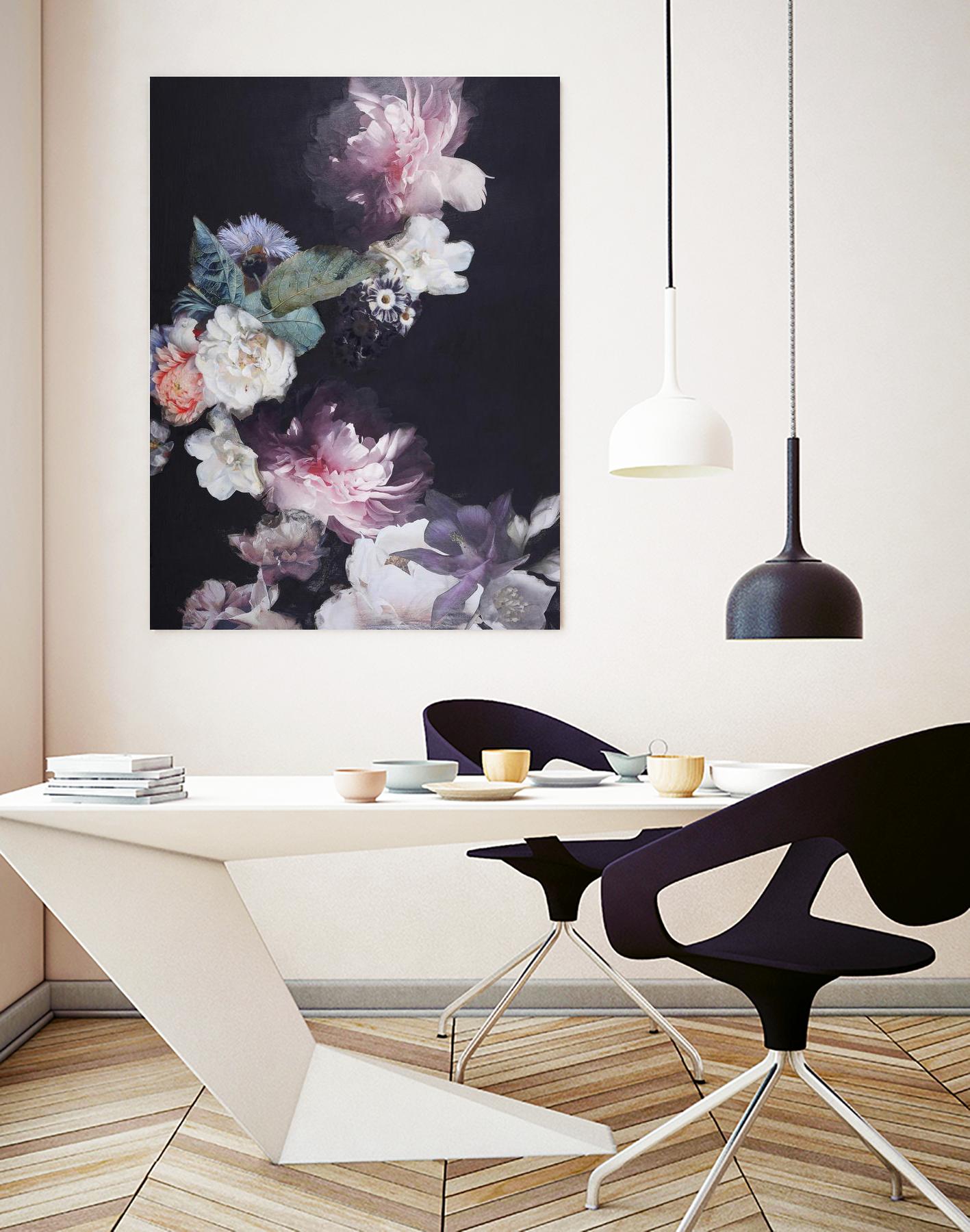 Purple Blossom 1 by Design Fabrikken on GIANT ART - pink flowers flowers