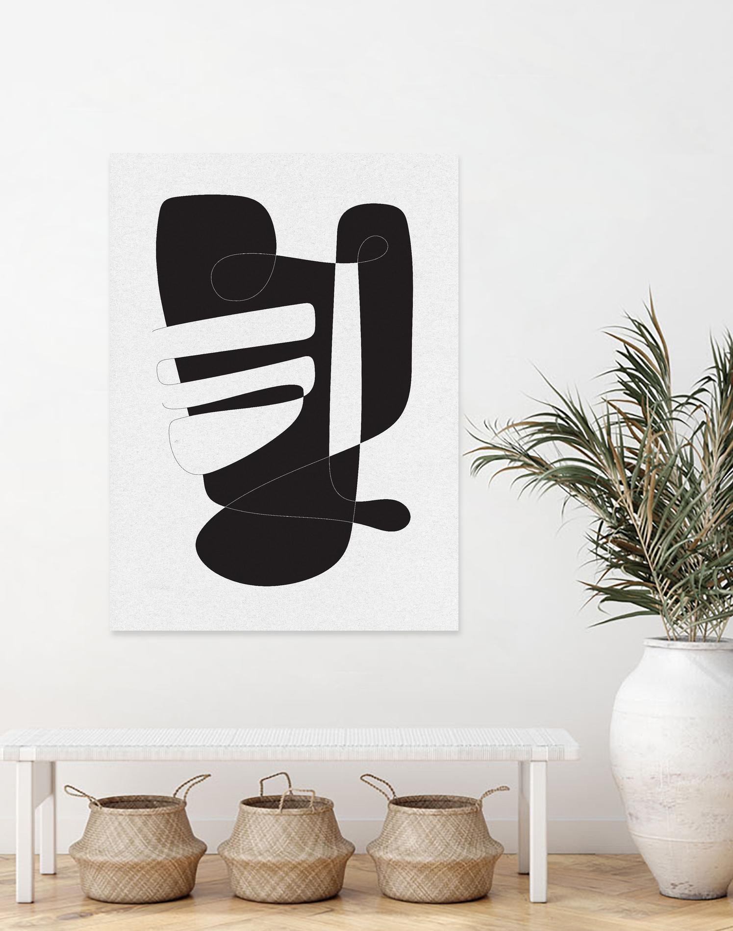Graphical 4 by Design Fabrikken on GIANT ART - black,white abstracts, minimalist, line art
