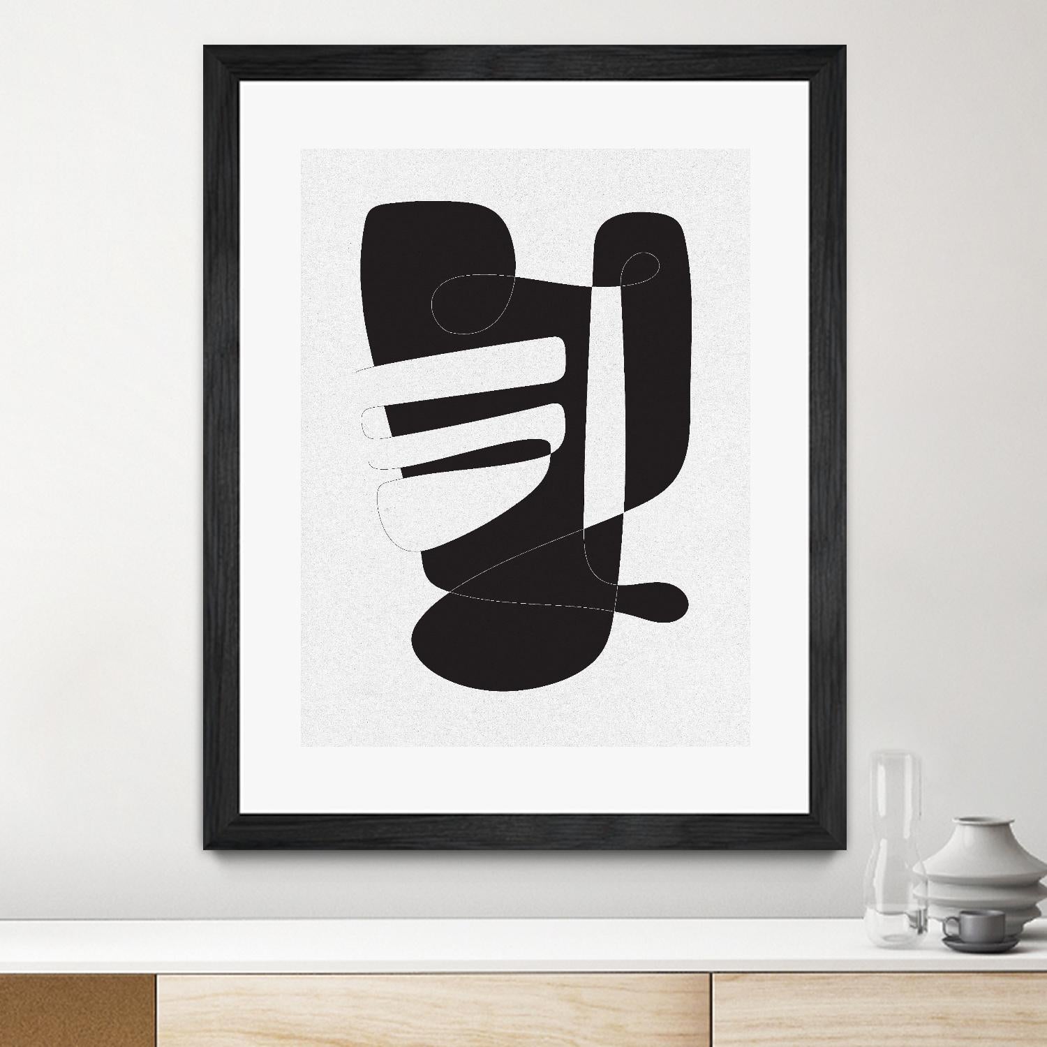 Graphical 4 by Design Fabrikken on GIANT ART - black,white abstracts, minimalist, line art