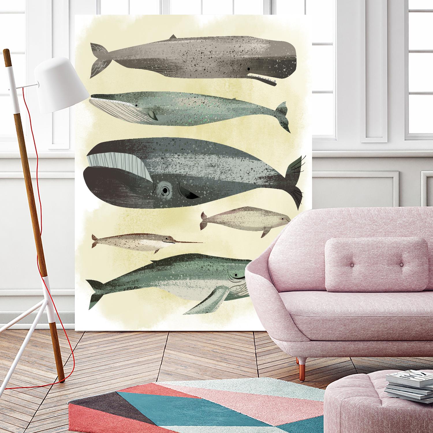 Whales by Pete Oswald on GIANT ART - multicolor animals