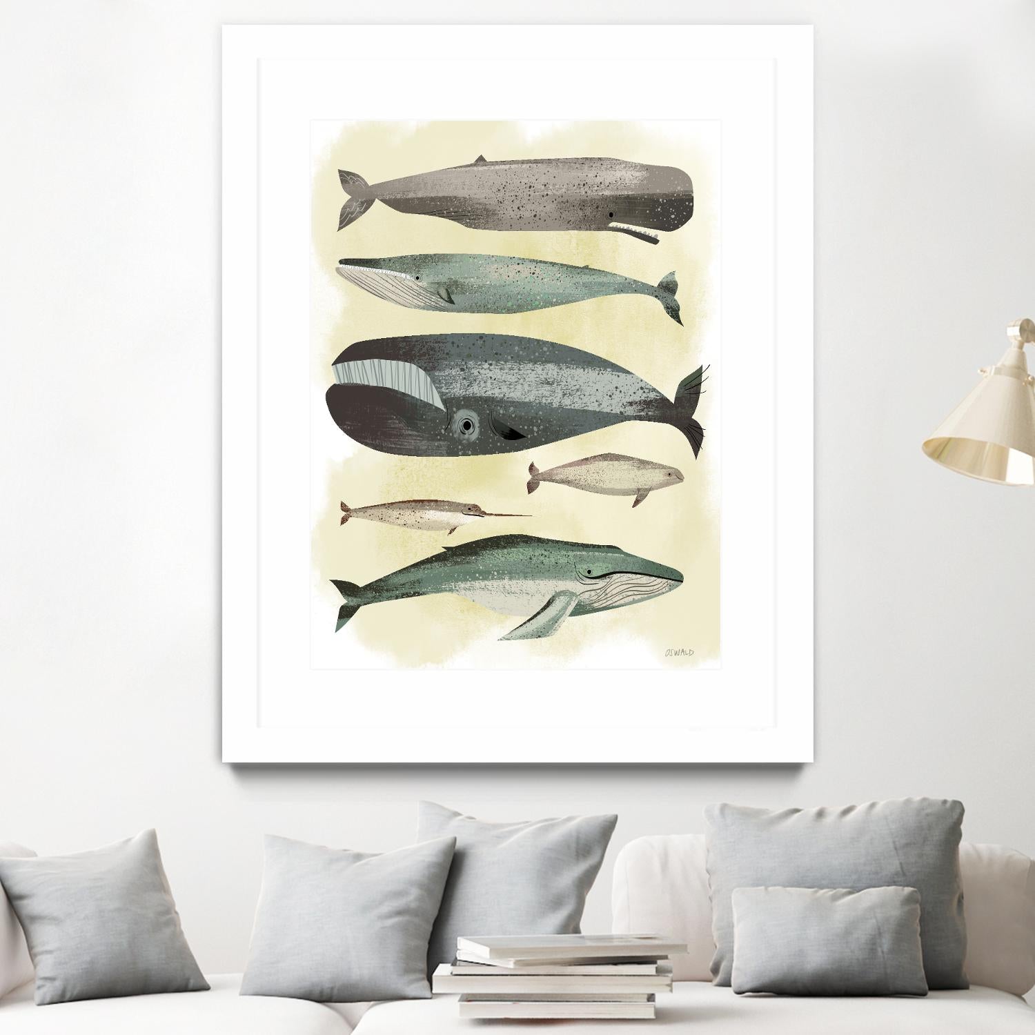 Whales by Pete Oswald on GIANT ART - multicolor animals