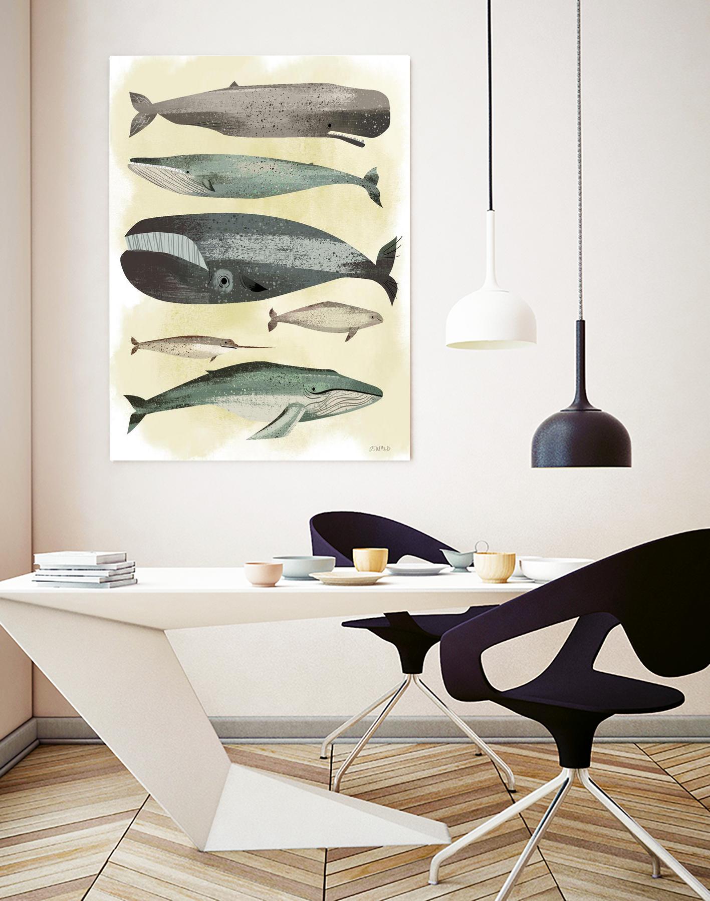 Whales by Pete Oswald on GIANT ART - multicolor animals
