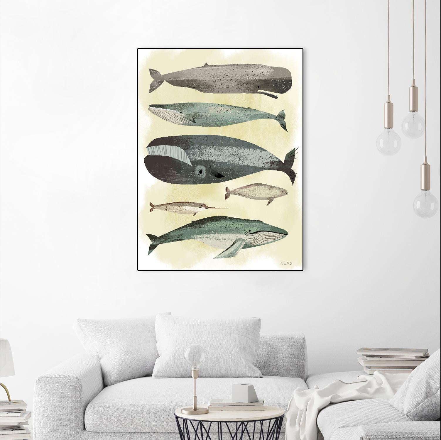 Whales by Pete Oswald on GIANT ART - multicolor animals