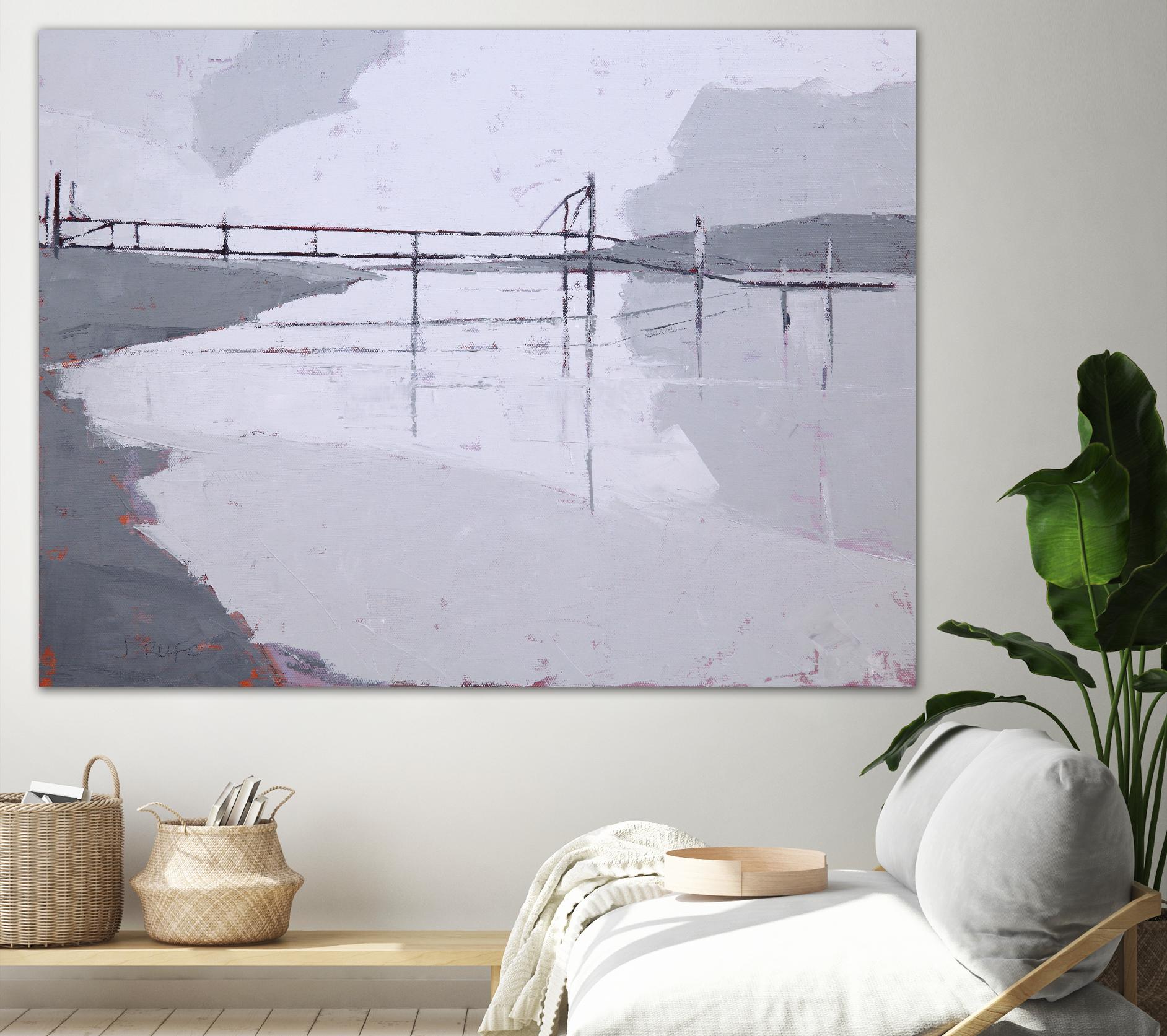 Tidal River by John Rufo on GIANT ART - white coastal, contemporary, landscapes, docks/piers, rivers/streams