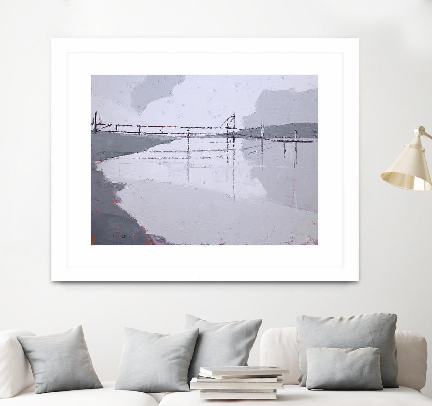 Tidal River by John Rufo on GIANT ART - white coastal, contemporary, landscapes, docks/piers, rivers/streams