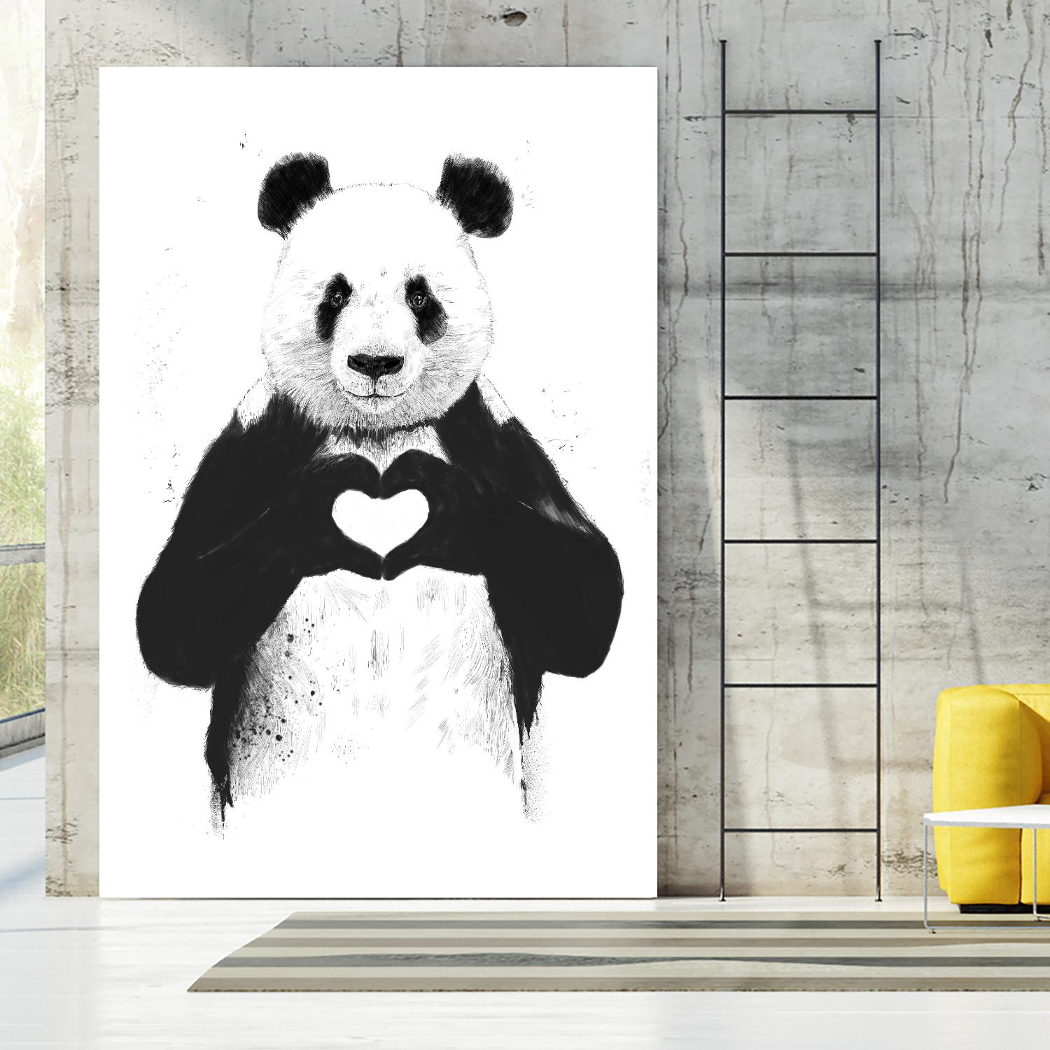 All You Need is Love by Balazs Solti on GIANT ART - white animals