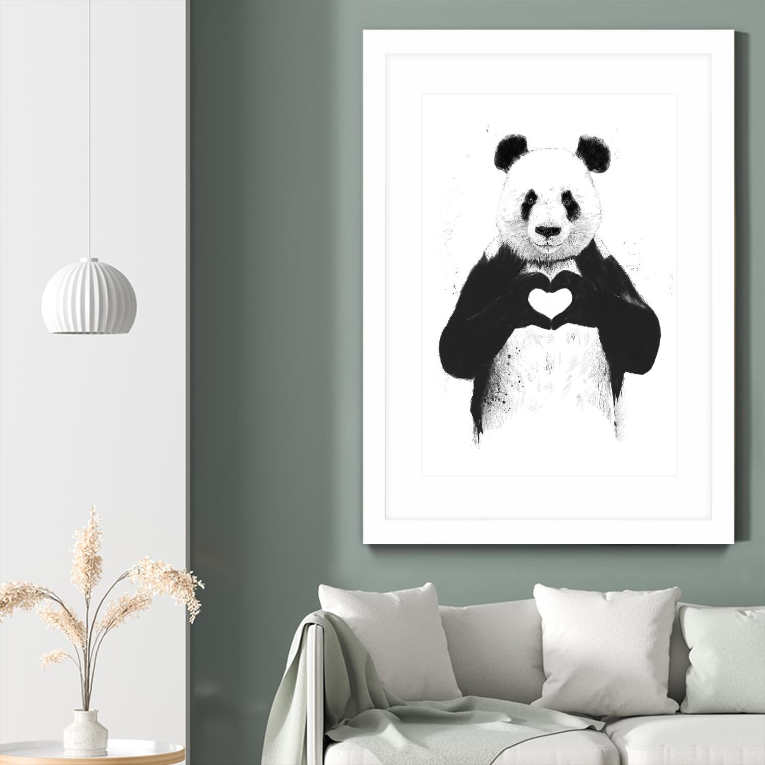 All You Need is Love by Balazs Solti on GIANT ART - white animals