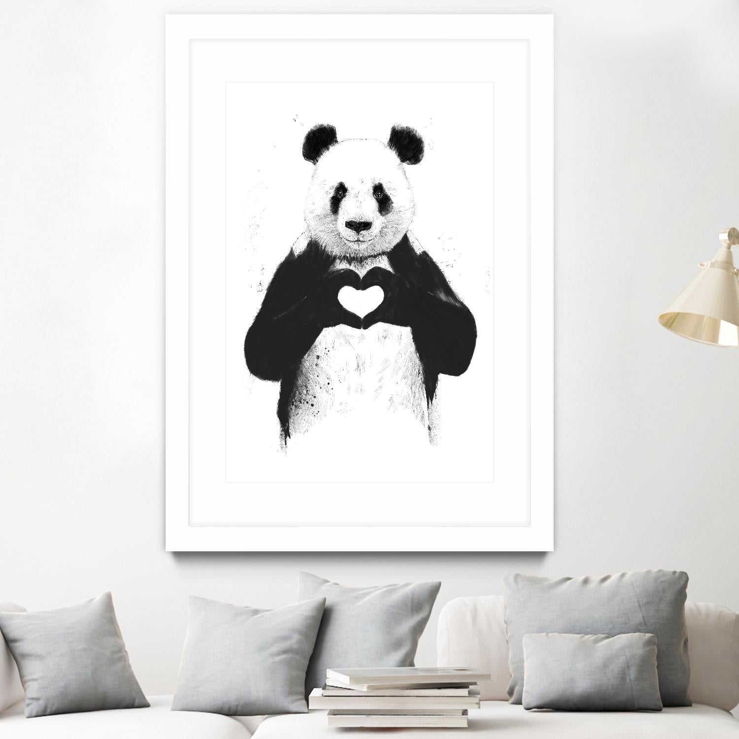 All You Need is Love by Balazs Solti on GIANT ART - white animals