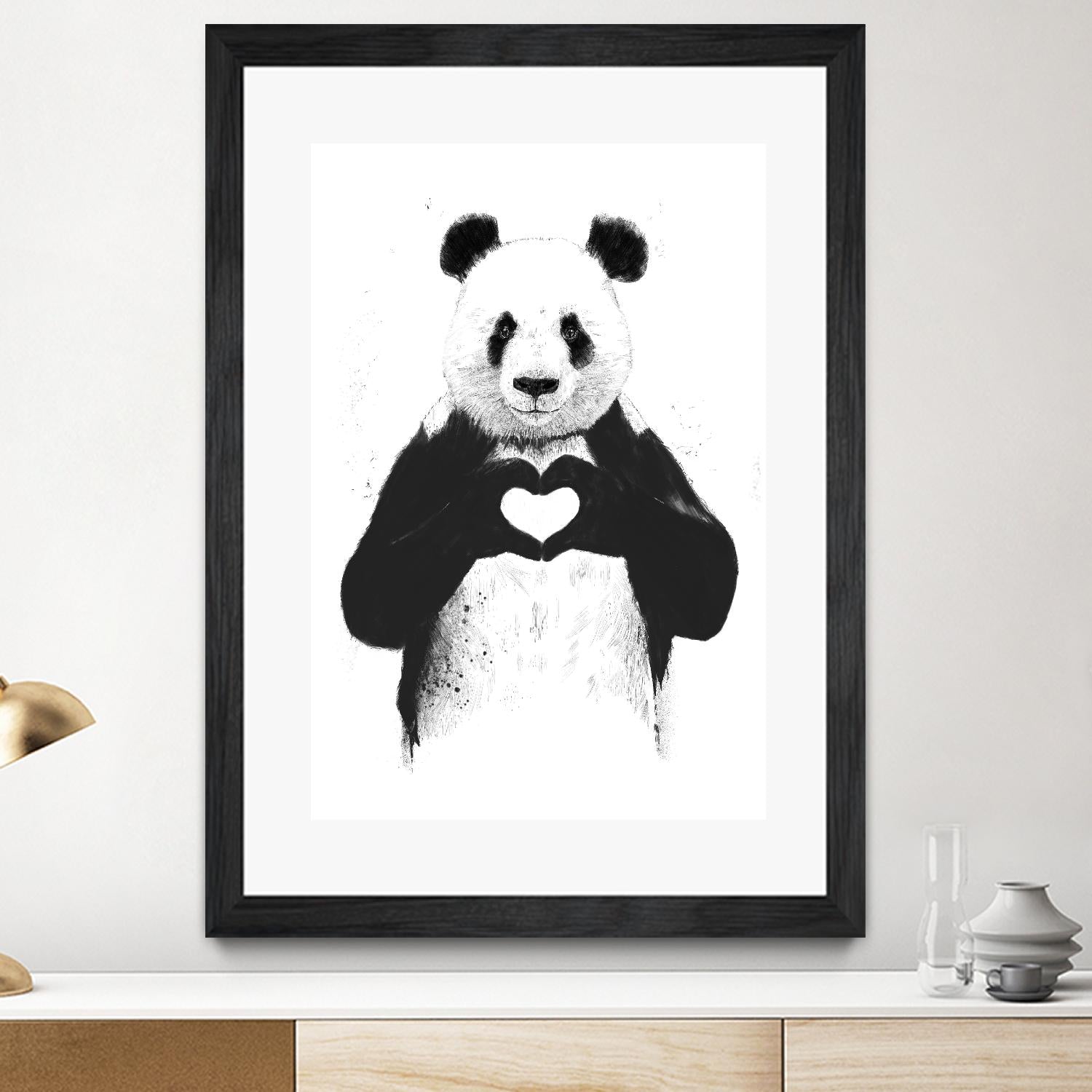 All You Need is Love by Balazs Solti on GIANT ART - white animals