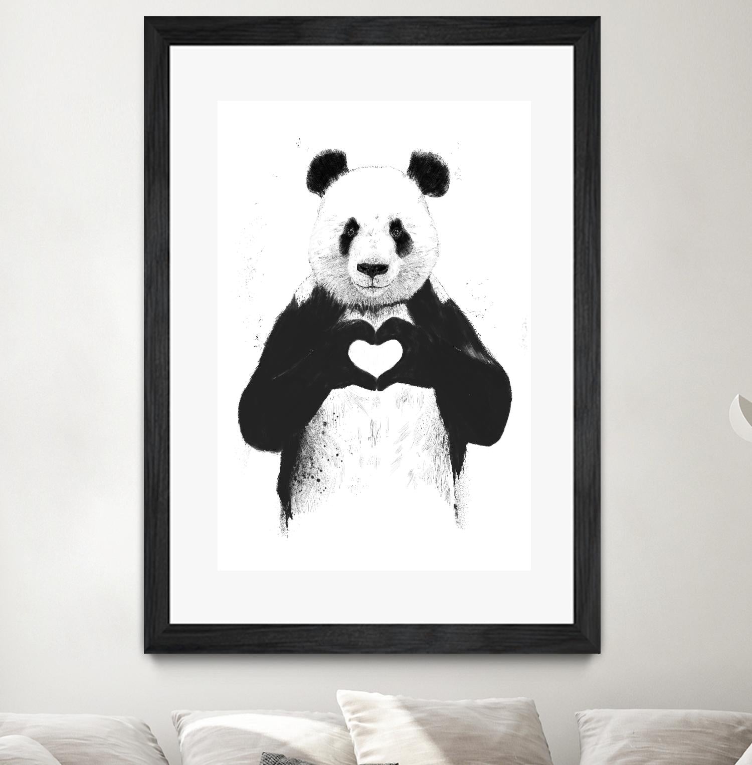 All You Need is Love by Balazs Solti on GIANT ART - white animals
