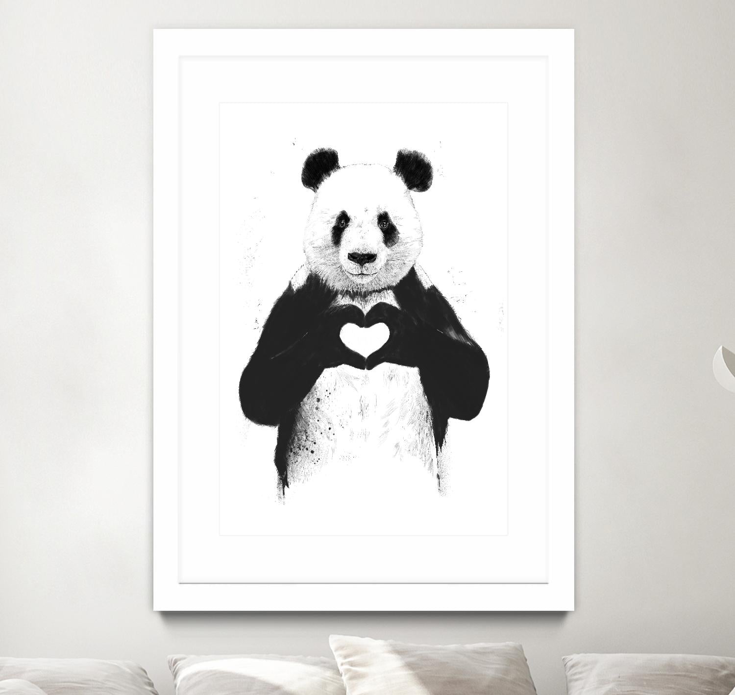 All You Need is Love by Balazs Solti on GIANT ART - white animals