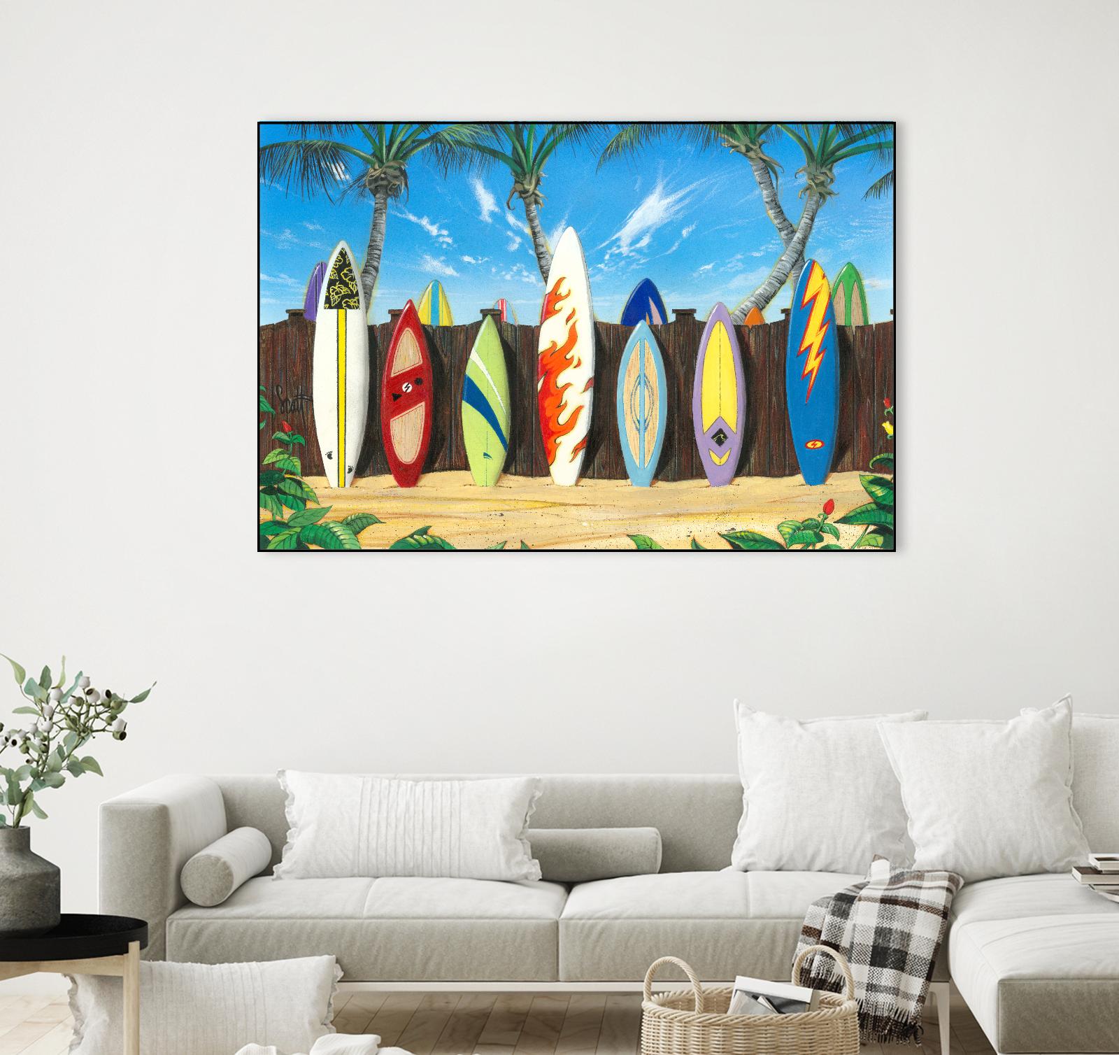 Back to Back Champions by Scott Westmoreland on GIANT ART - beige tropical