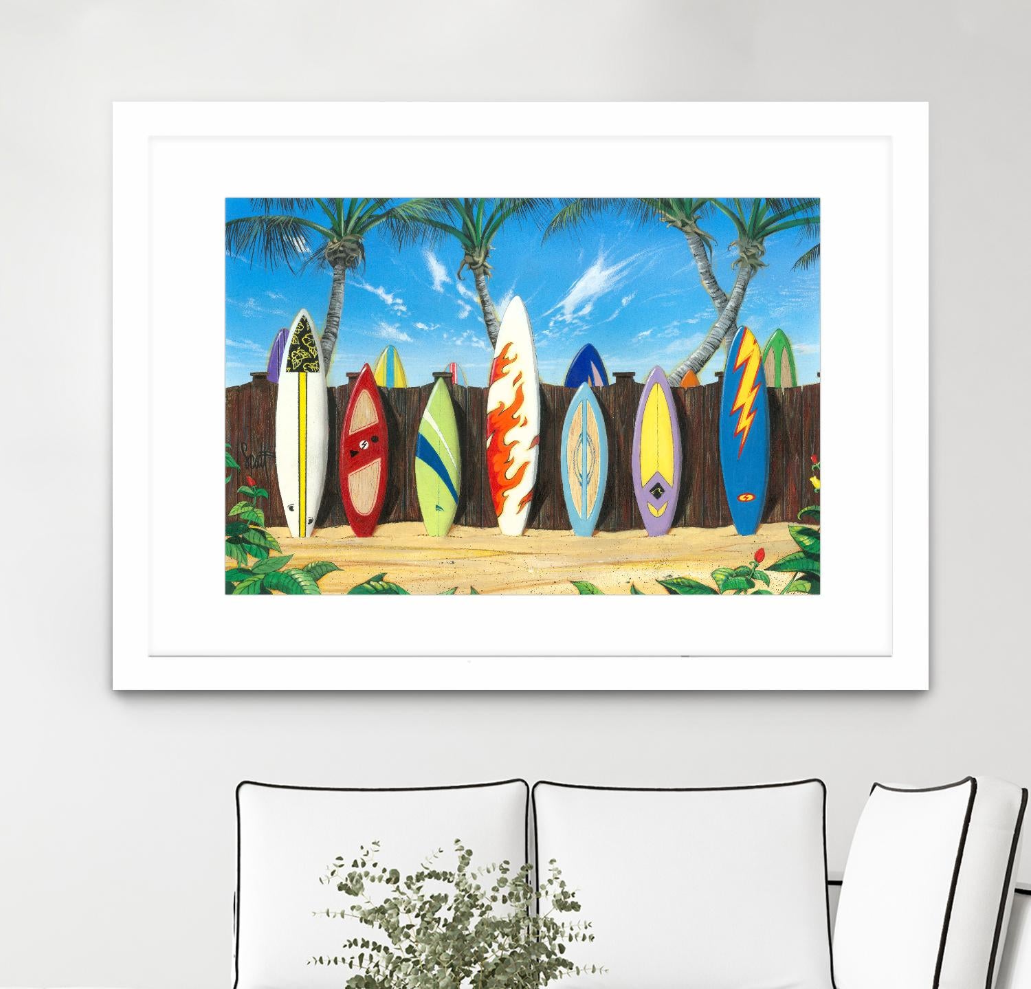 Back to Back Champions by Scott Westmoreland on GIANT ART - beige tropical