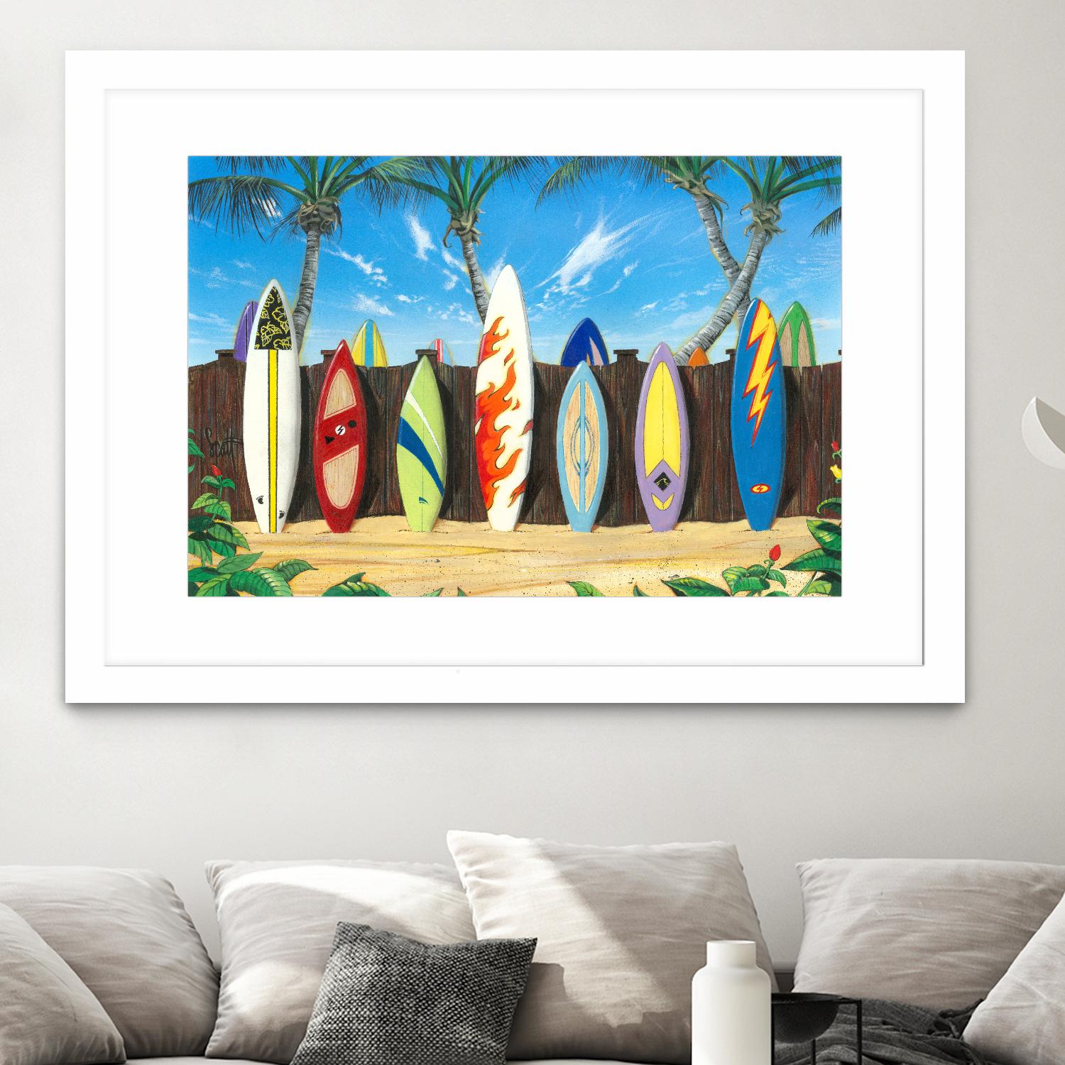Back to Back Champions by Scott Westmoreland on GIANT ART - beige tropical
