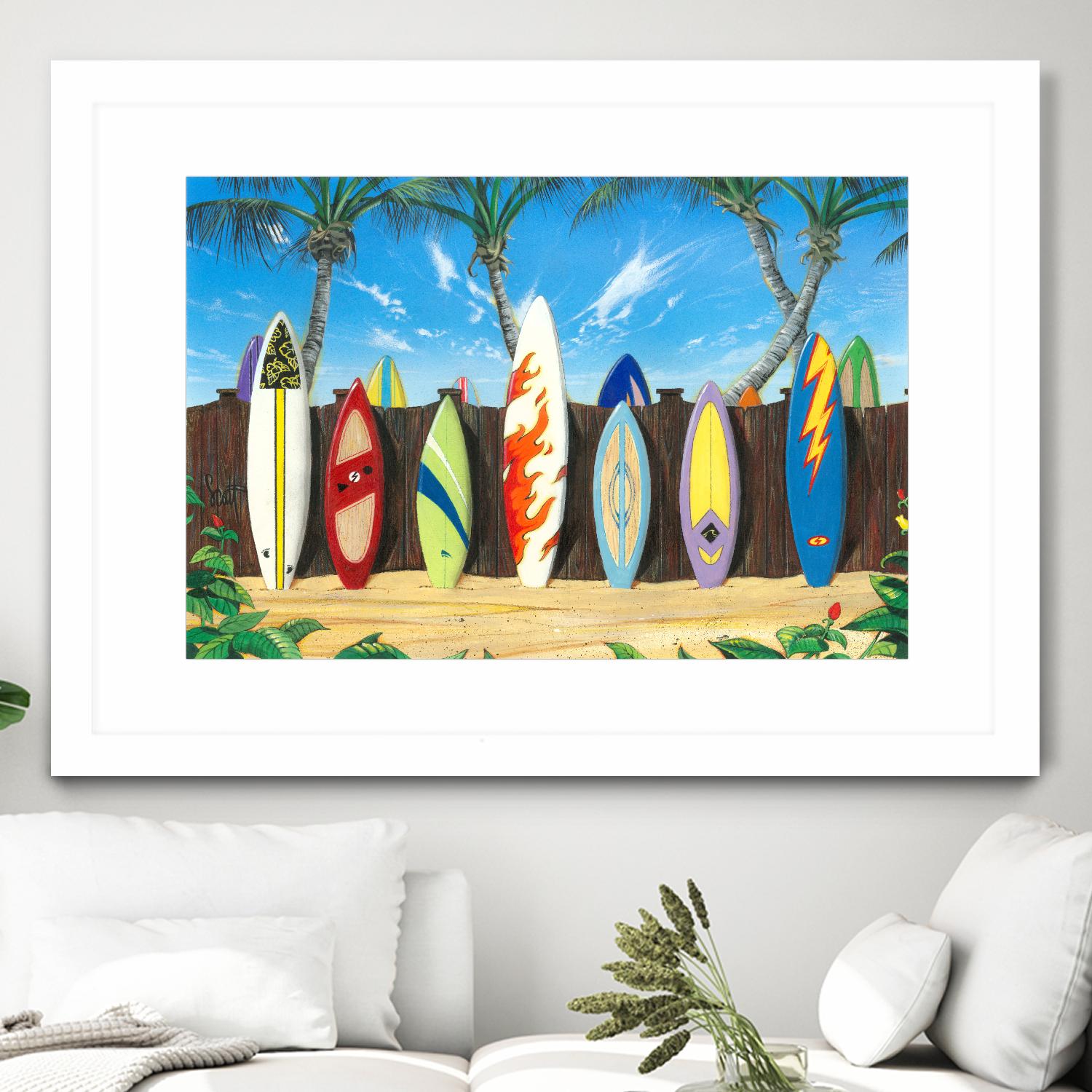 Back to Back Champions by Scott Westmoreland on GIANT ART - beige tropical