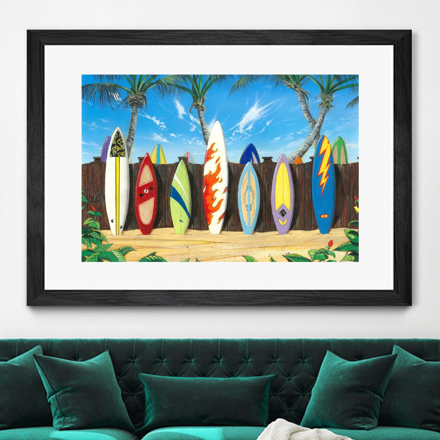 Back to Back Champions by Scott Westmoreland on GIANT ART - beige tropical