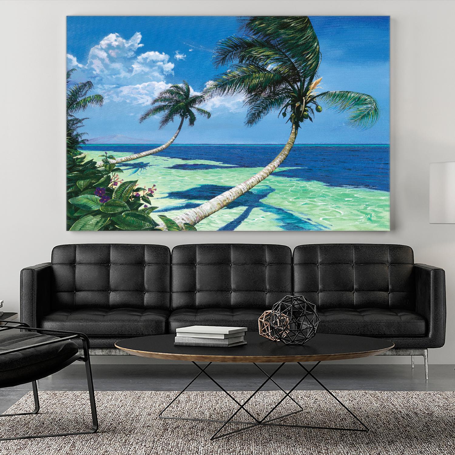 Beckoning Palms by Scott Westmoreland on GIANT ART - turquoise tropical