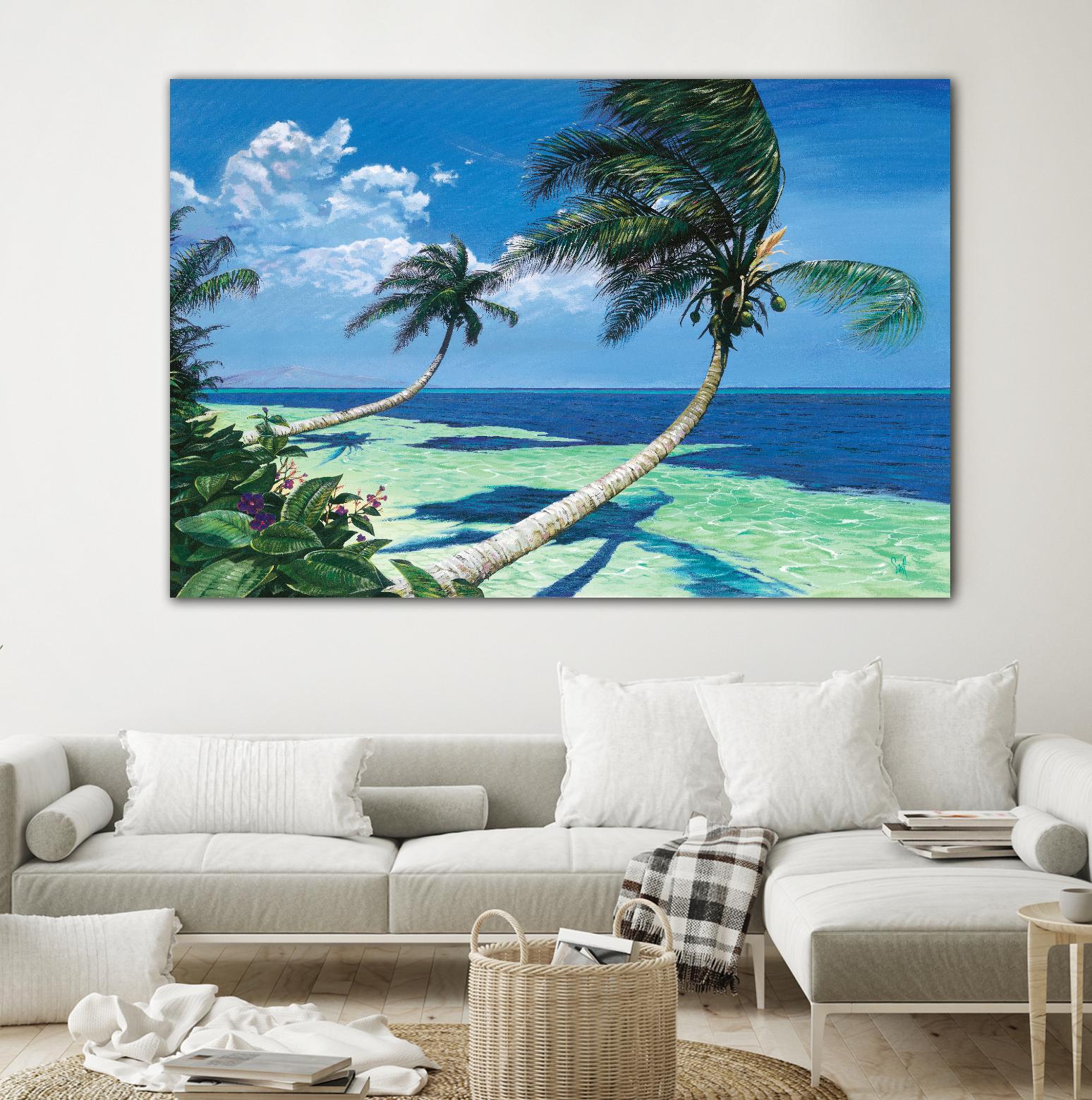 Beckoning Palms by Scott Westmoreland on GIANT ART - turquoise tropical