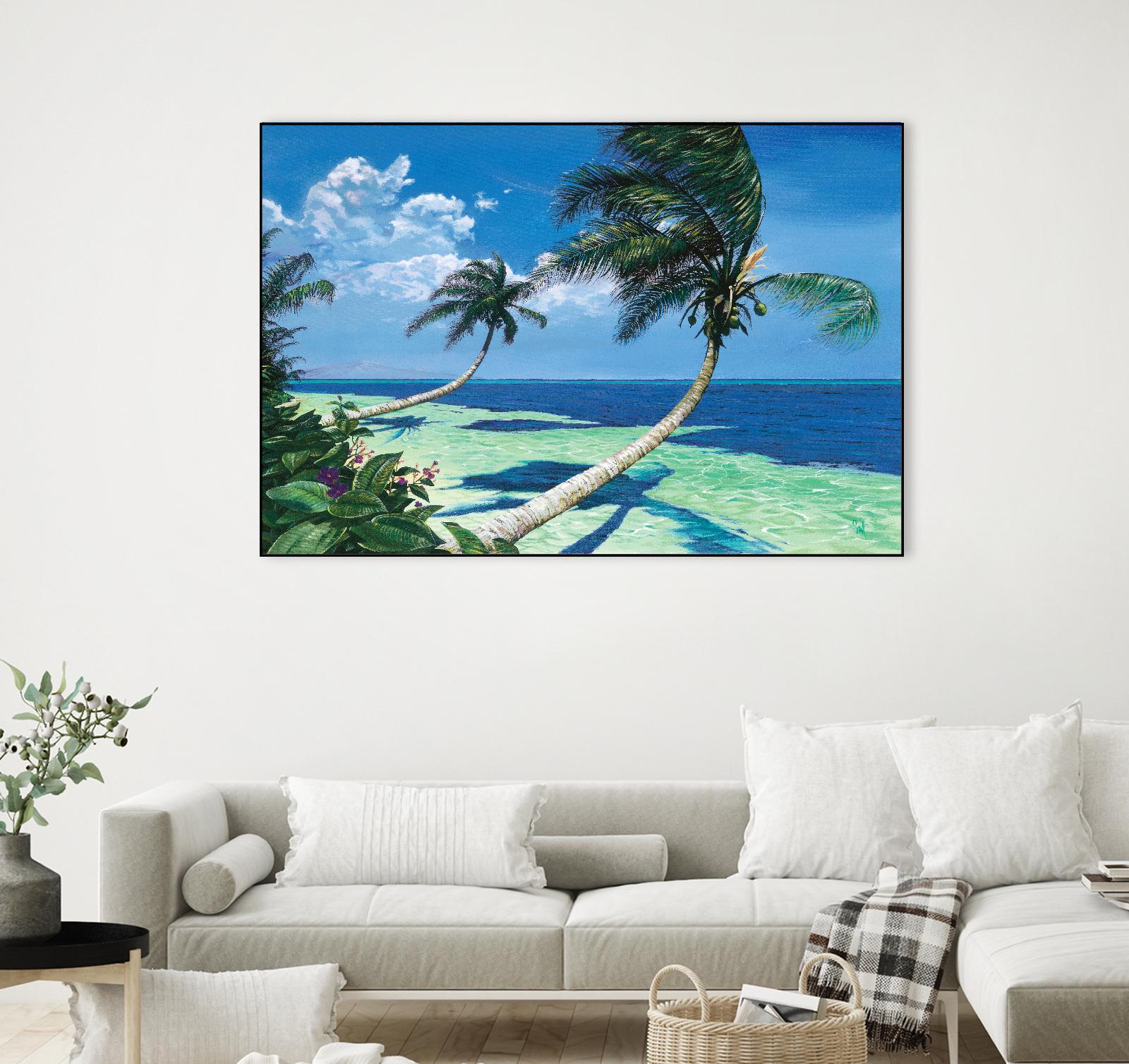 Beckoning Palms by Scott Westmoreland on GIANT ART - turquoise tropical