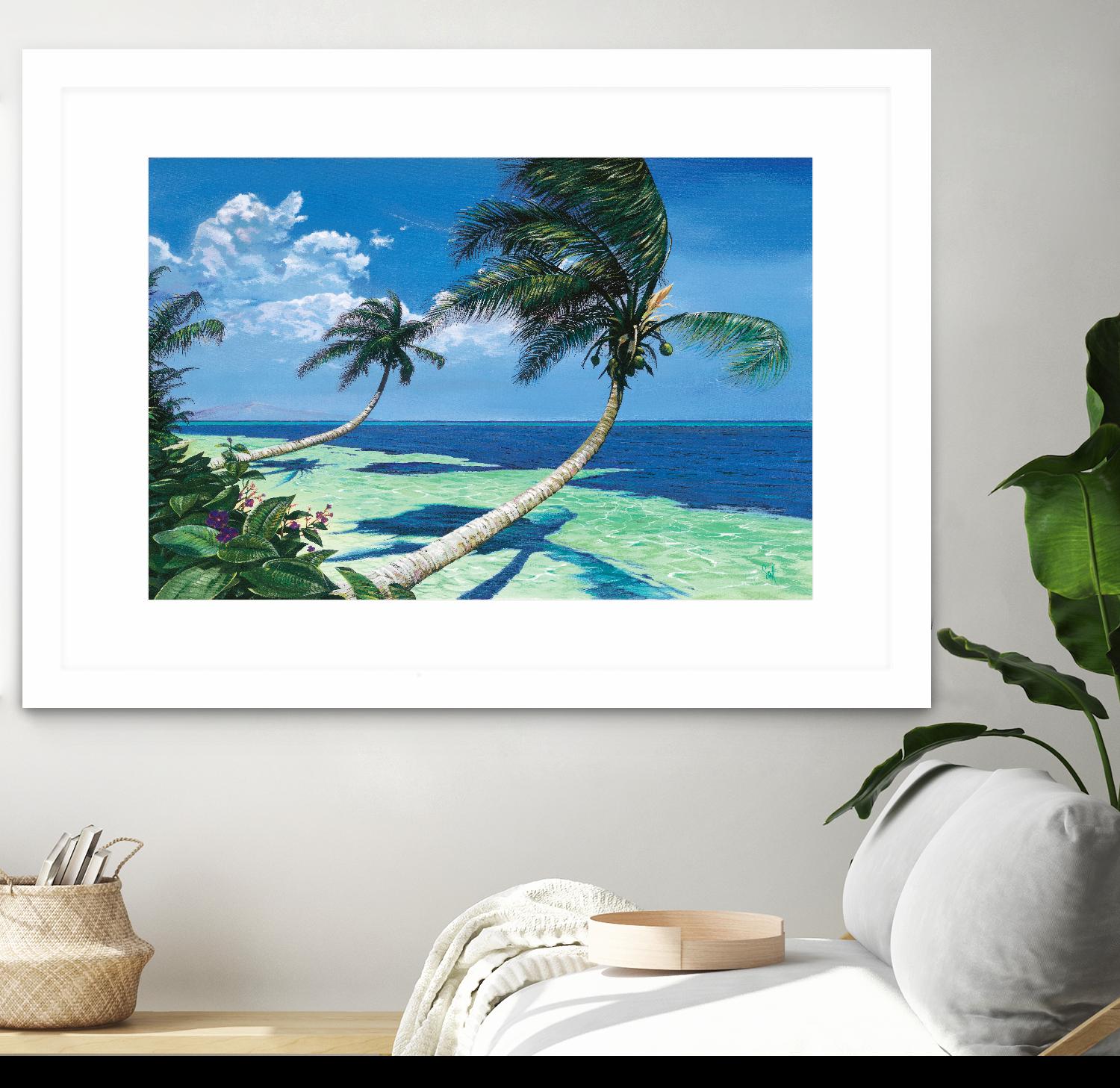 Beckoning Palms by Scott Westmoreland on GIANT ART - turquoise tropical