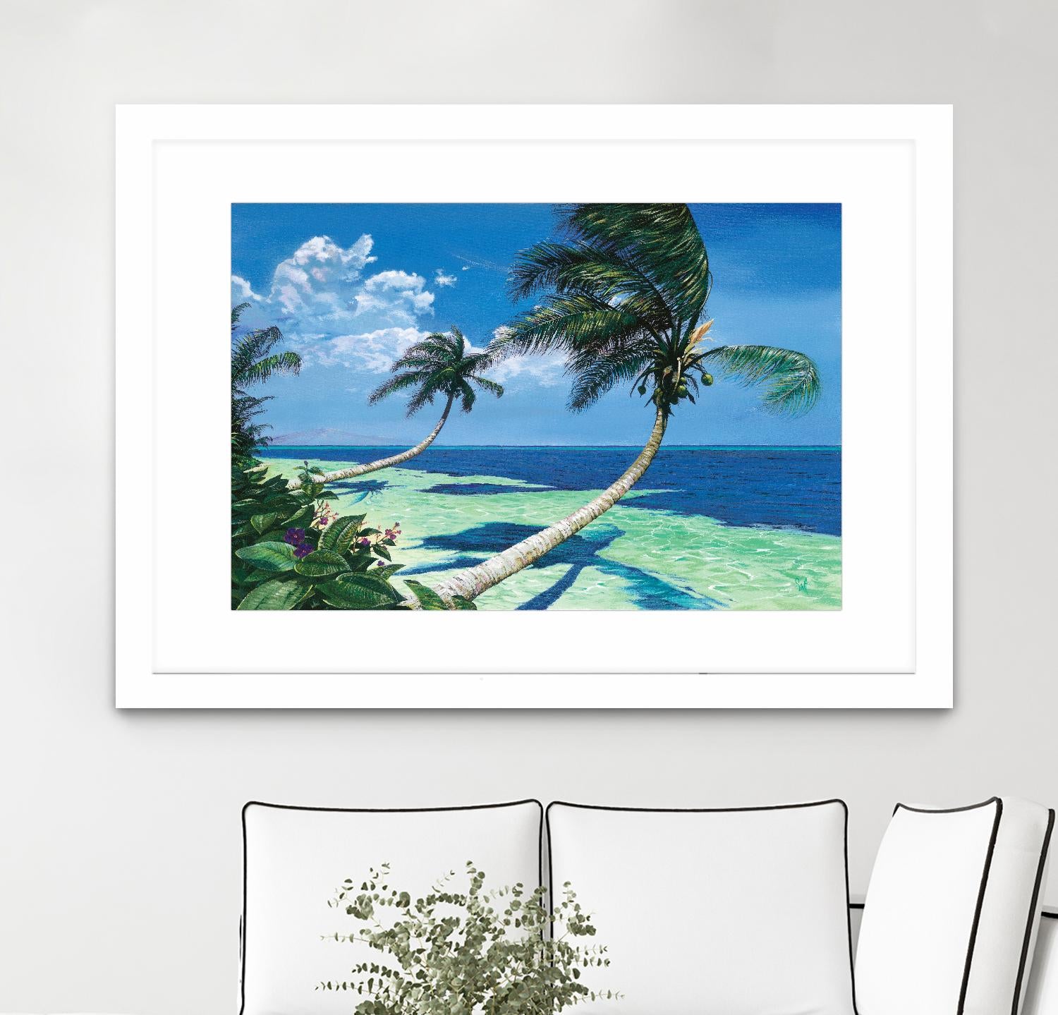 Beckoning Palms by Scott Westmoreland on GIANT ART - turquoise tropical