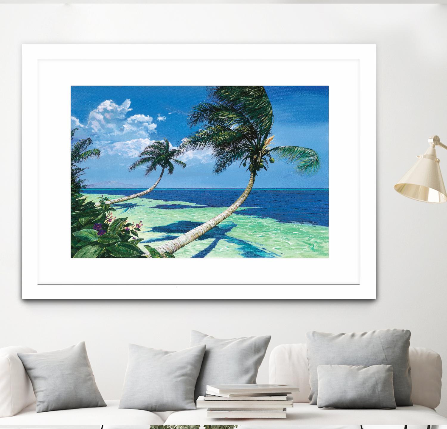 Beckoning Palms by Scott Westmoreland on GIANT ART - turquoise tropical