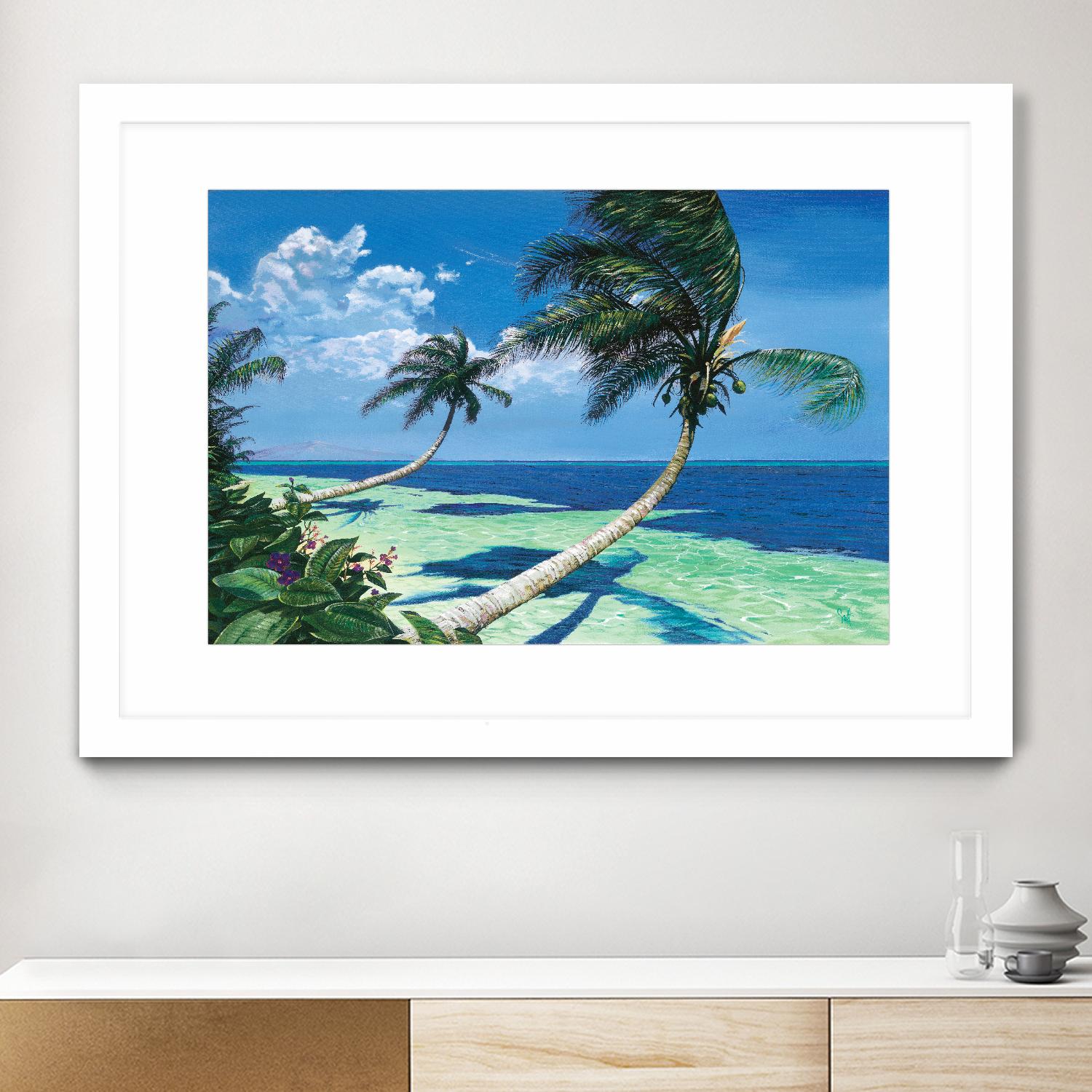 Beckoning Palms by Scott Westmoreland on GIANT ART - turquoise tropical