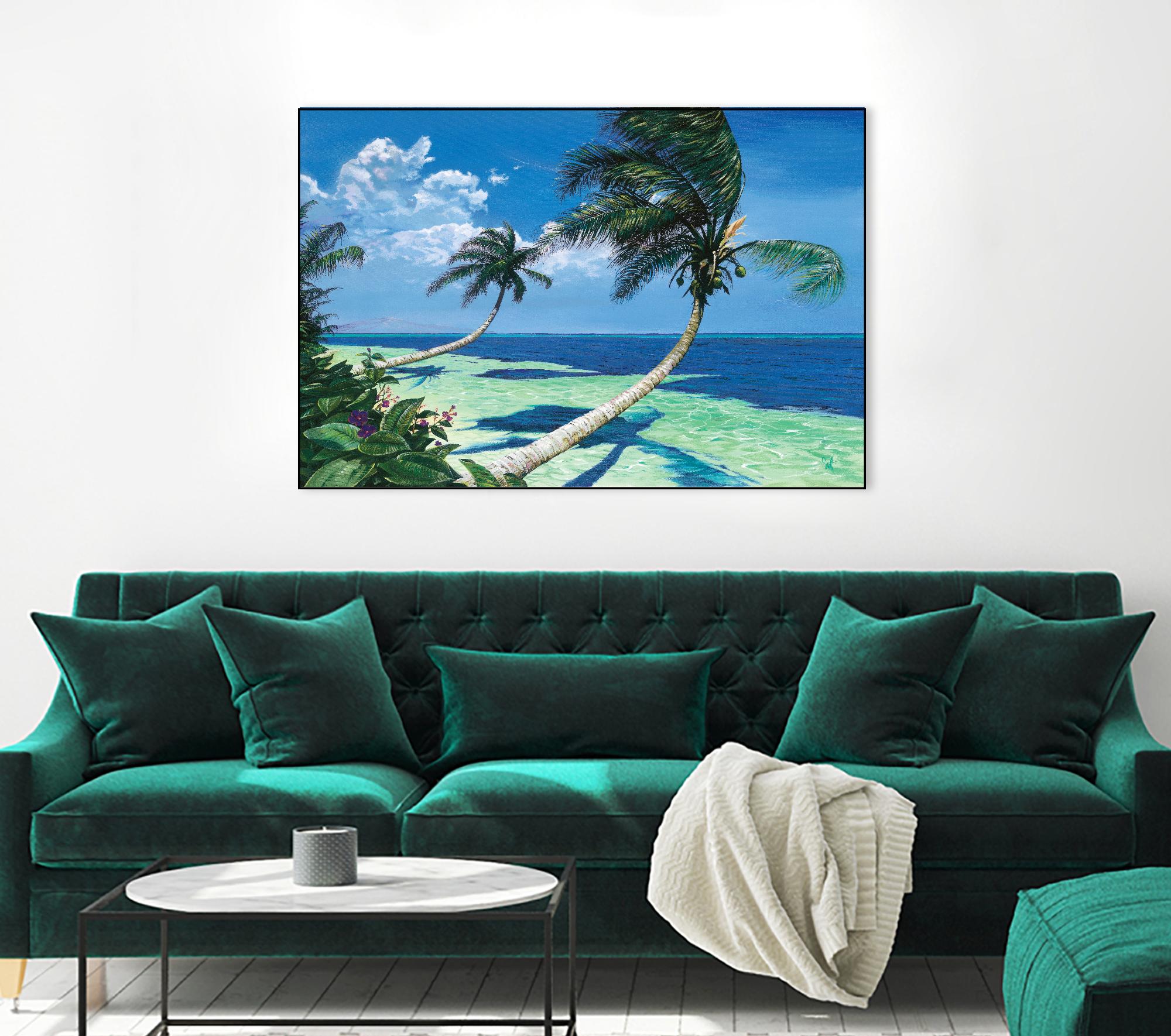 Beckoning Palms by Scott Westmoreland on GIANT ART - turquoise tropical